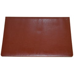 Laurige Paris A3 Handmade in France Tan Brown Leather and Suede Polio Folder
