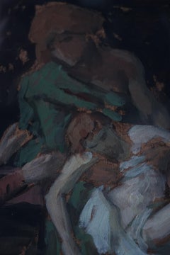 Laurits Tuxen (1853-1927) gouache study “Gravlæggelsen” C.1880