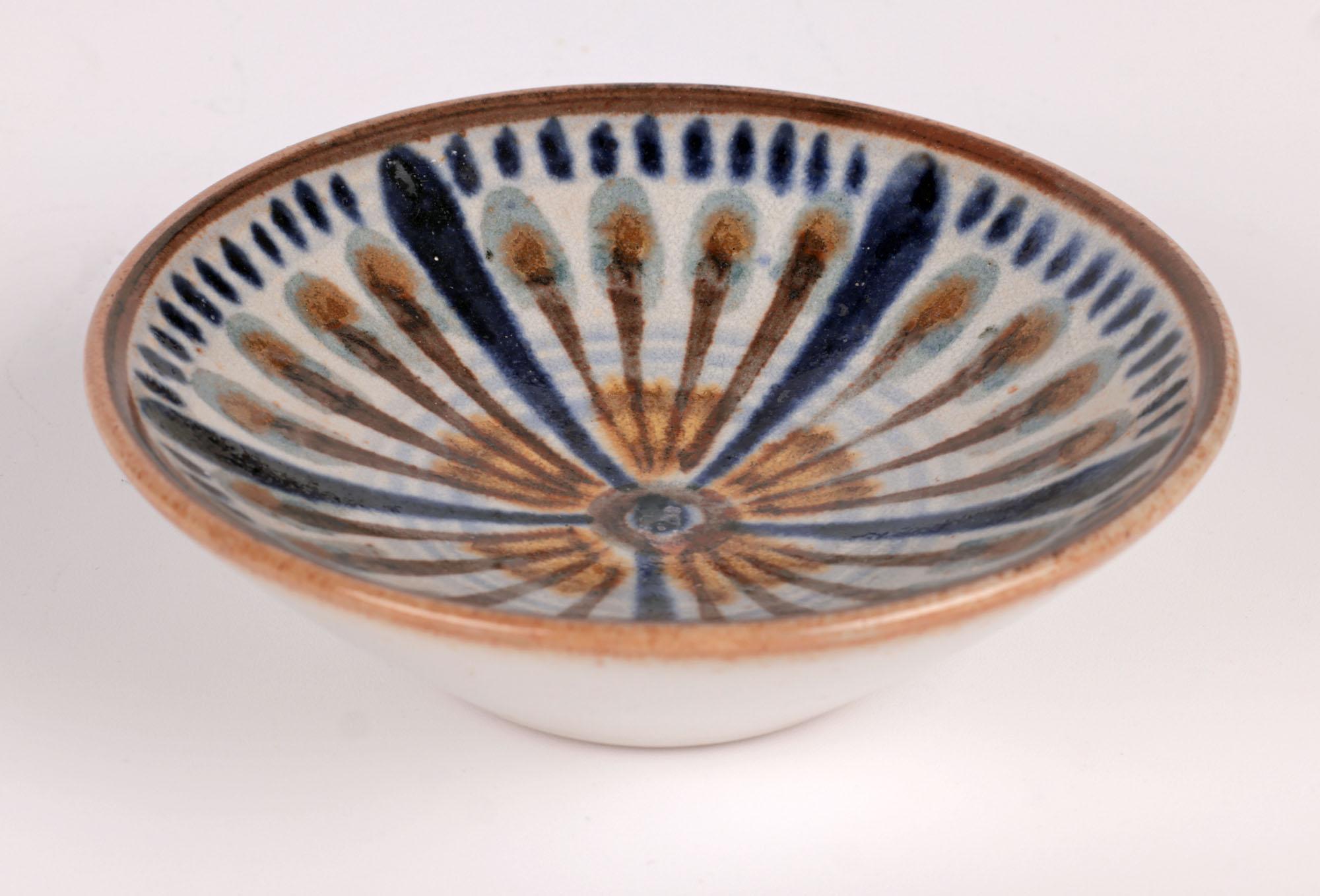 Mid-20th Century Lauritz Adolph Hjorth Danish Mid-Century Hand-Painted Ceramic Dish For Sale