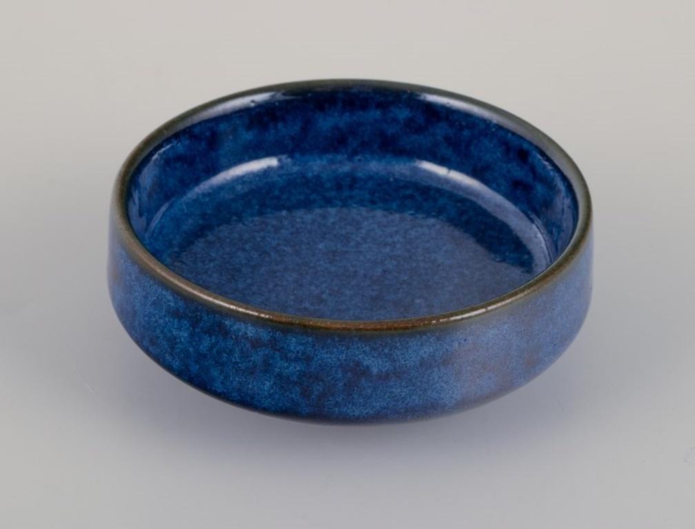 Scandinavian Modern Lauritz Hjorth, Bornholm, Denmark. Small unique ceramic bowl. For Sale