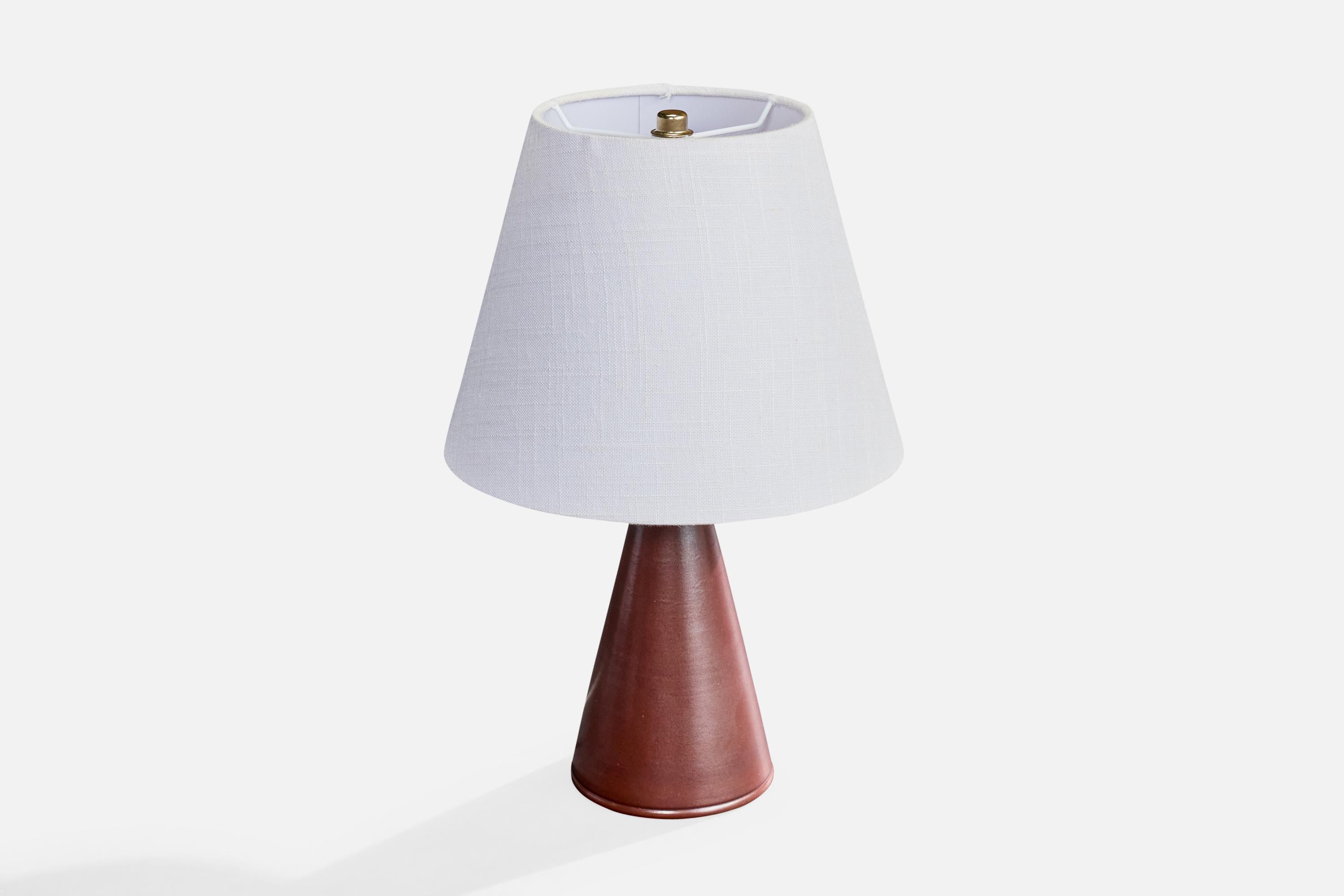 Mid-Century Modern Lauritz Hjorth, Table Lamp, Ceramic, Denmark, 1950s For Sale