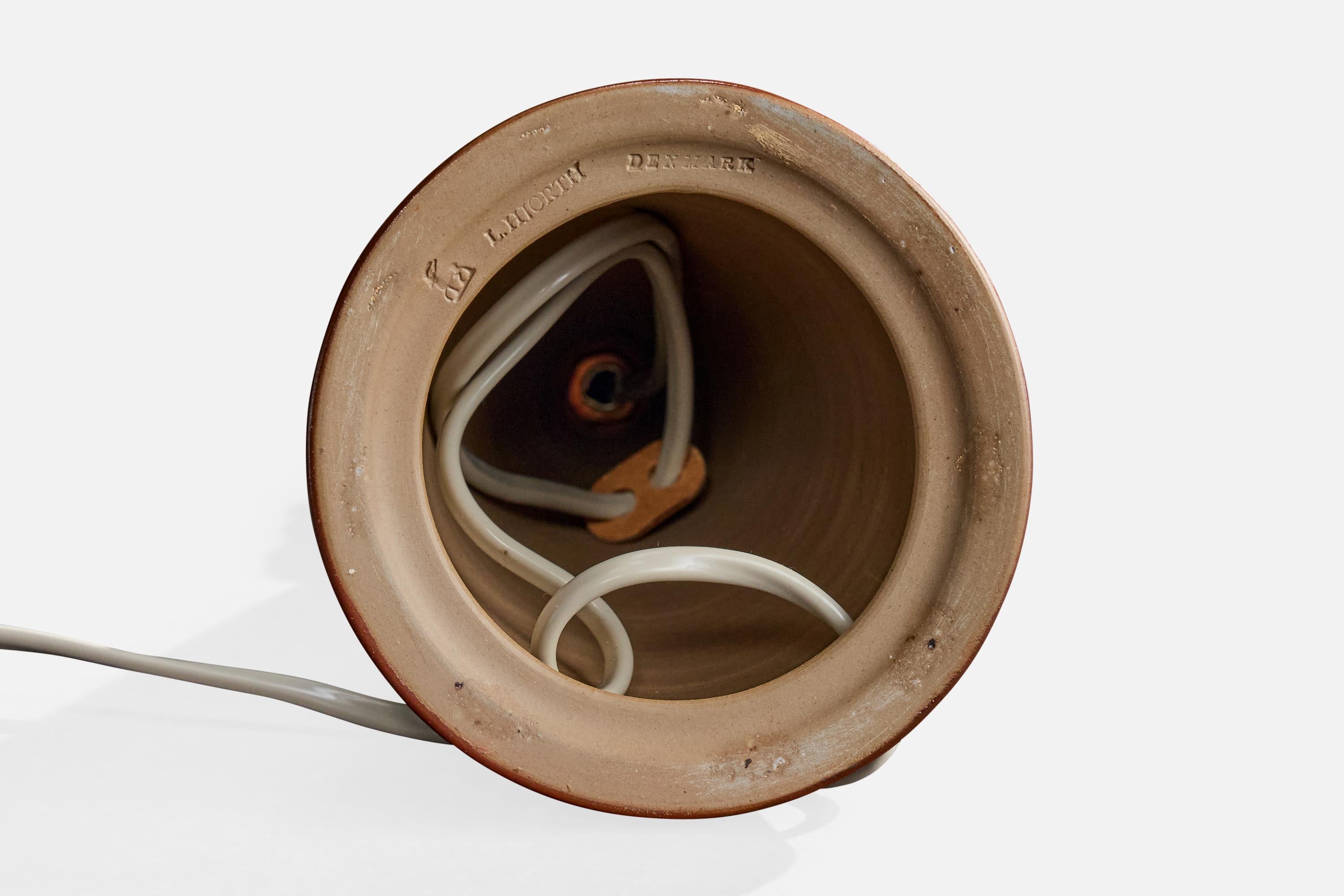 Lauritz Hjorth, Table Lamp, Ceramic, Denmark, 1950s For Sale 1