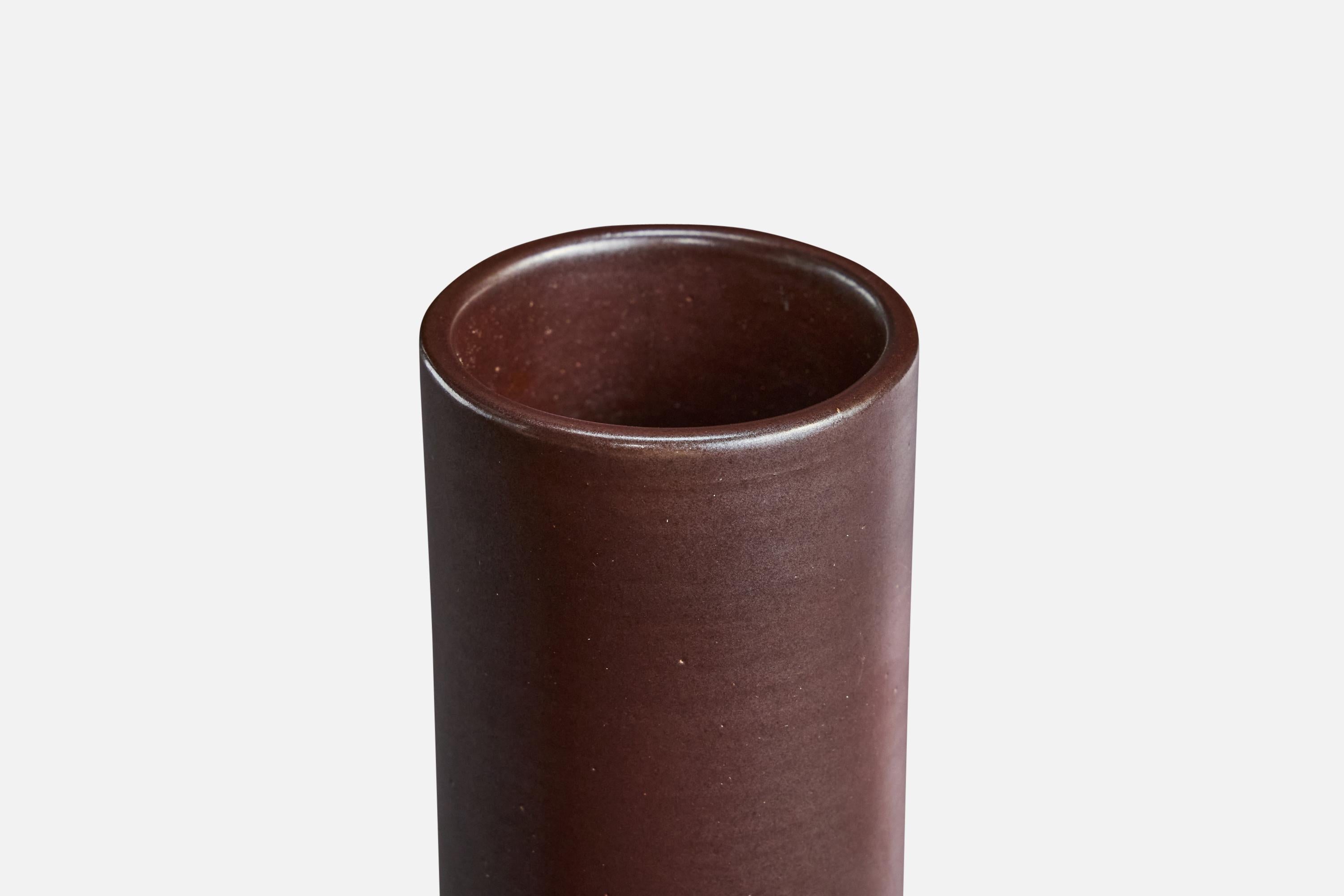 Danois Lauritz Hjorth, Vase, Stoneware, Denmark, 1950s en vente