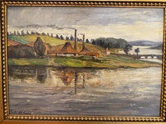 'Parti Vod Sundet Horsens Fjord Nordstrom, ' Lauritz Howe, Oil on Board Painting