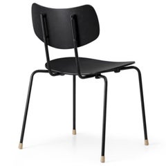 Sedia 'VLA26 Vega' di Lauritzen in Oak nero con struttura nera per Carl Hansen & Son