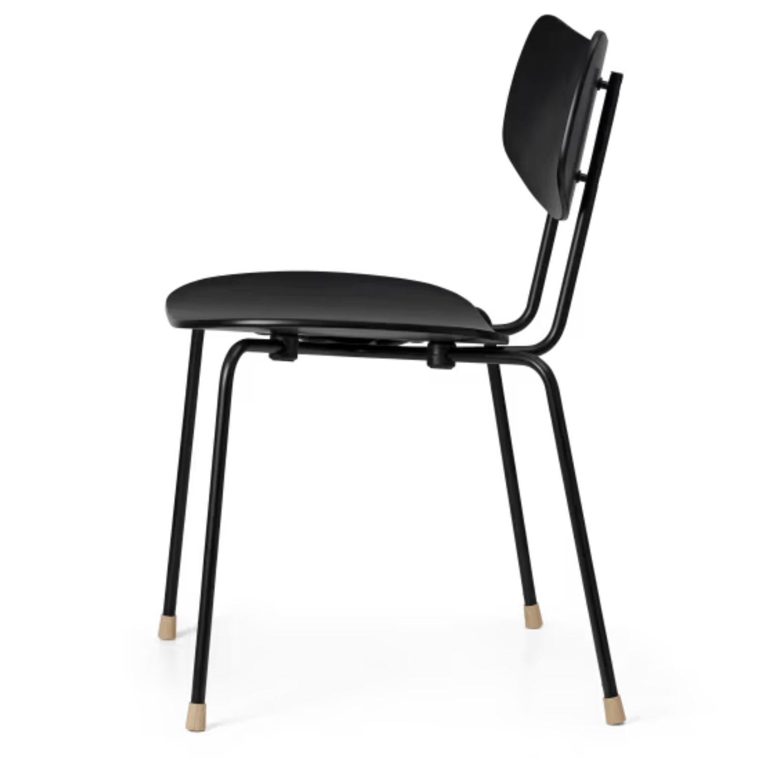Lauritzen 'VLA26 Vega' Chair in Black Steel, Oak & Leather for Carl Hansen & Son For Sale 5