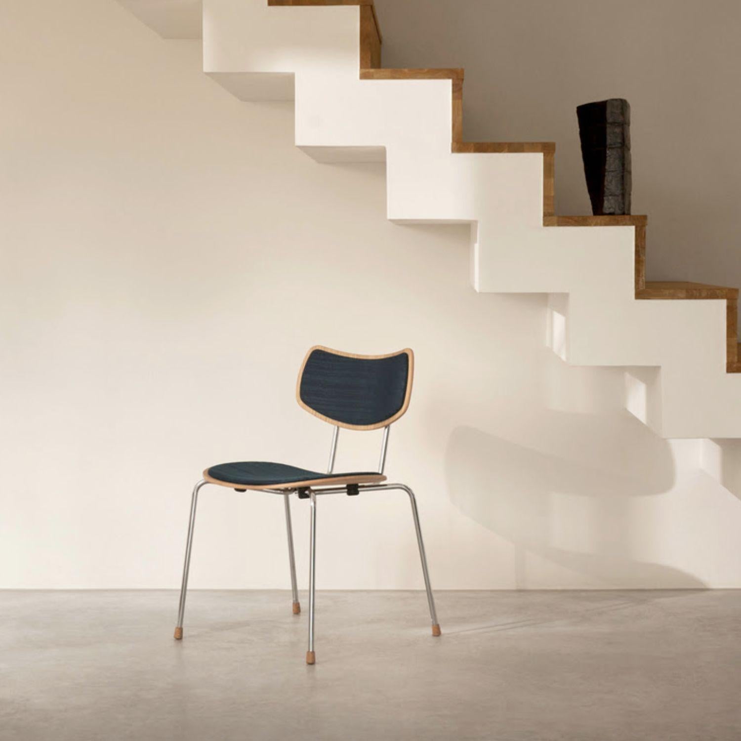 Lauritzen 'VLA26 Vega' Chair in Black Steel, Oak & Leather for Carl Hansen & Son For Sale 7