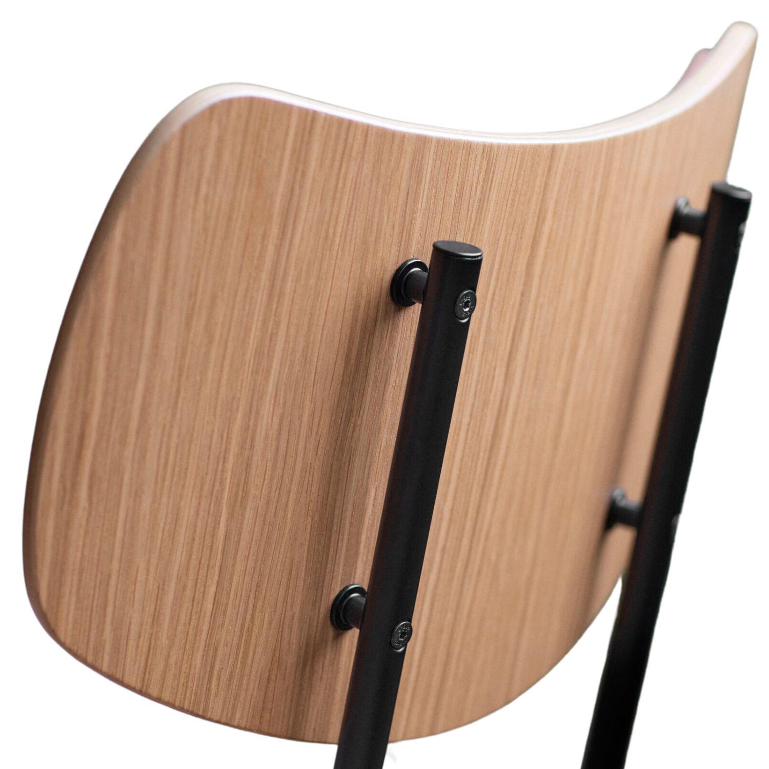 Danish Lauritzen 'VLA26 Vega' Chair in Black Steel, Oak & Leather for Carl Hansen & Son For Sale
