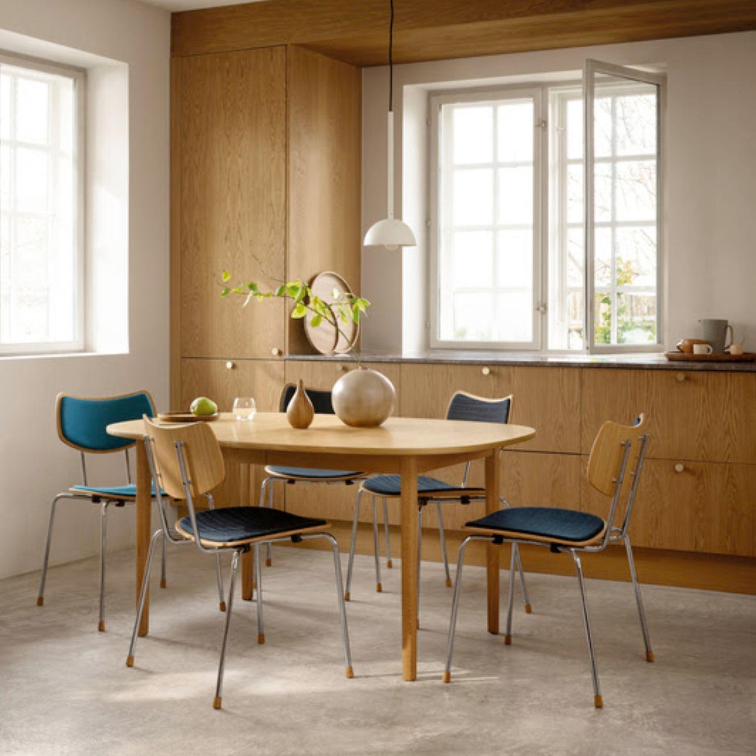 Lauritzen 'VLA26 Vega' Chair in Black Steel, Oak & Leather for Carl Hansen & Son In New Condition For Sale In Glendale, CA
