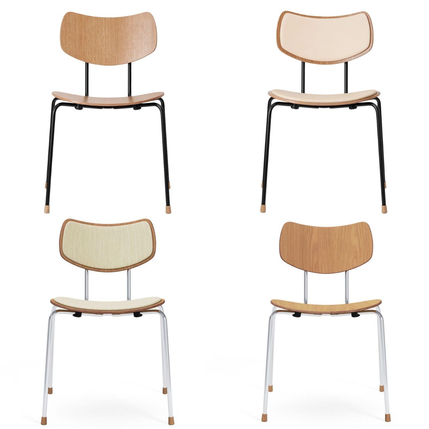 Lauritzen 'VLA26 Vega' Chair in Black Steel, Oak & Leather for Carl Hansen & Son For Sale 1