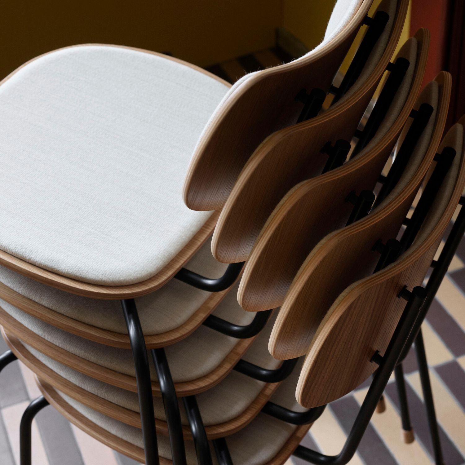 Lauritzen 'VLA26 Vega' Stuhl in Eiche geölt Chrom & Stoff für Carl Hansen & Son im Angebot 7