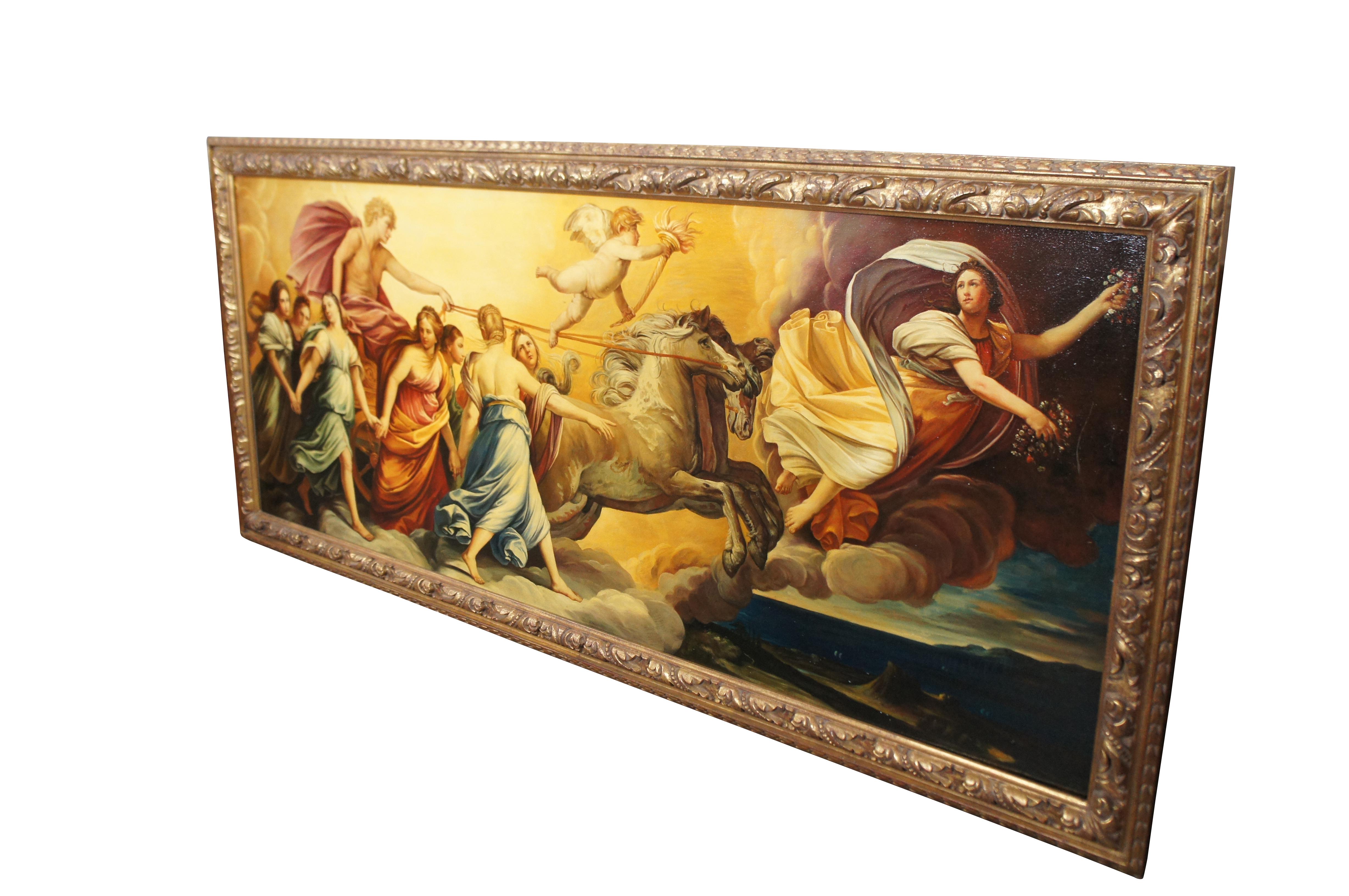 Neoclassical L'Aurora Italian Baroque Fresco Oil Painting After Guido Roman Goddess 87