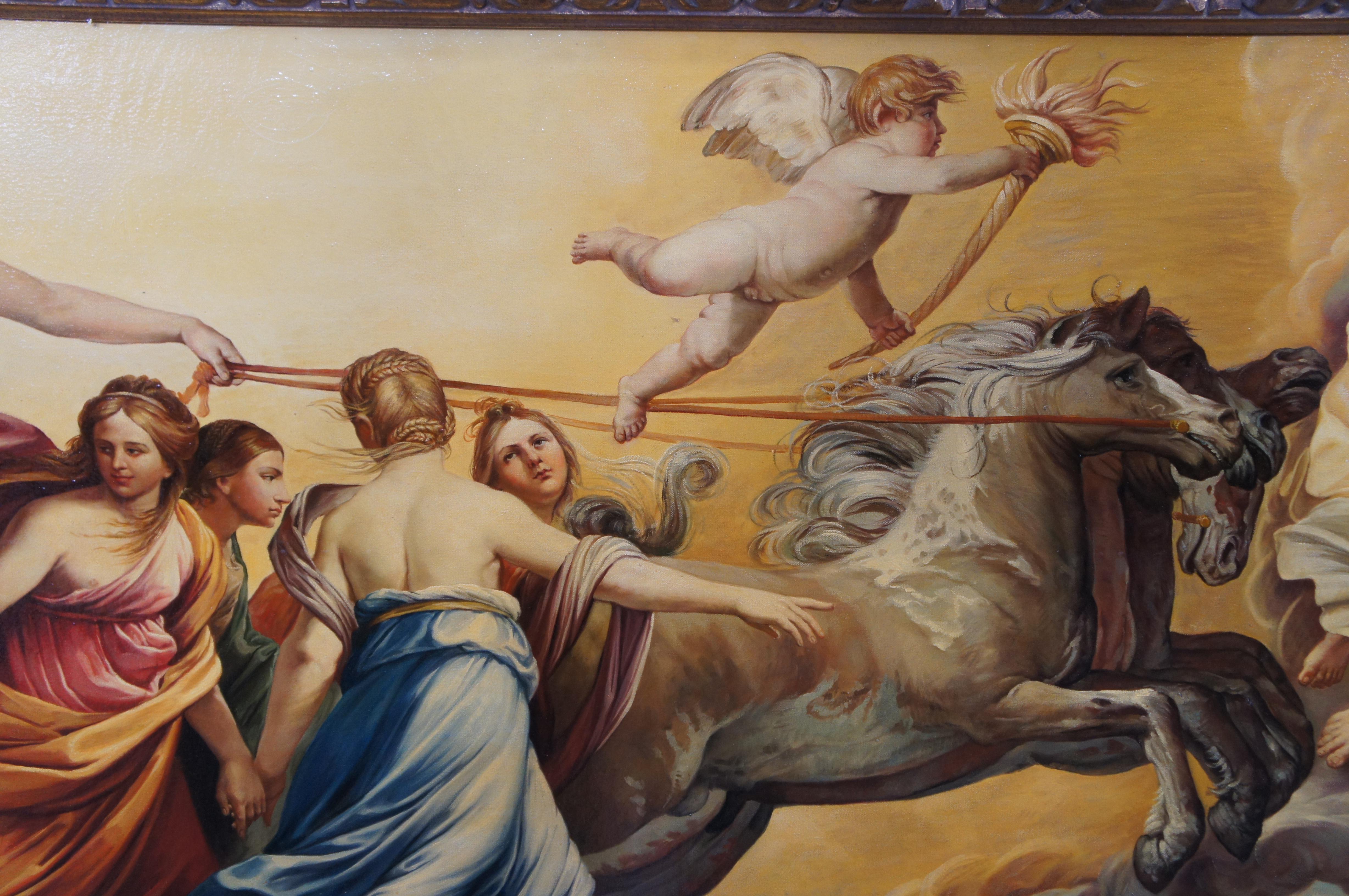 Canvas L'Aurora Italian Baroque Fresco Oil Painting After Guido Roman Goddess 87