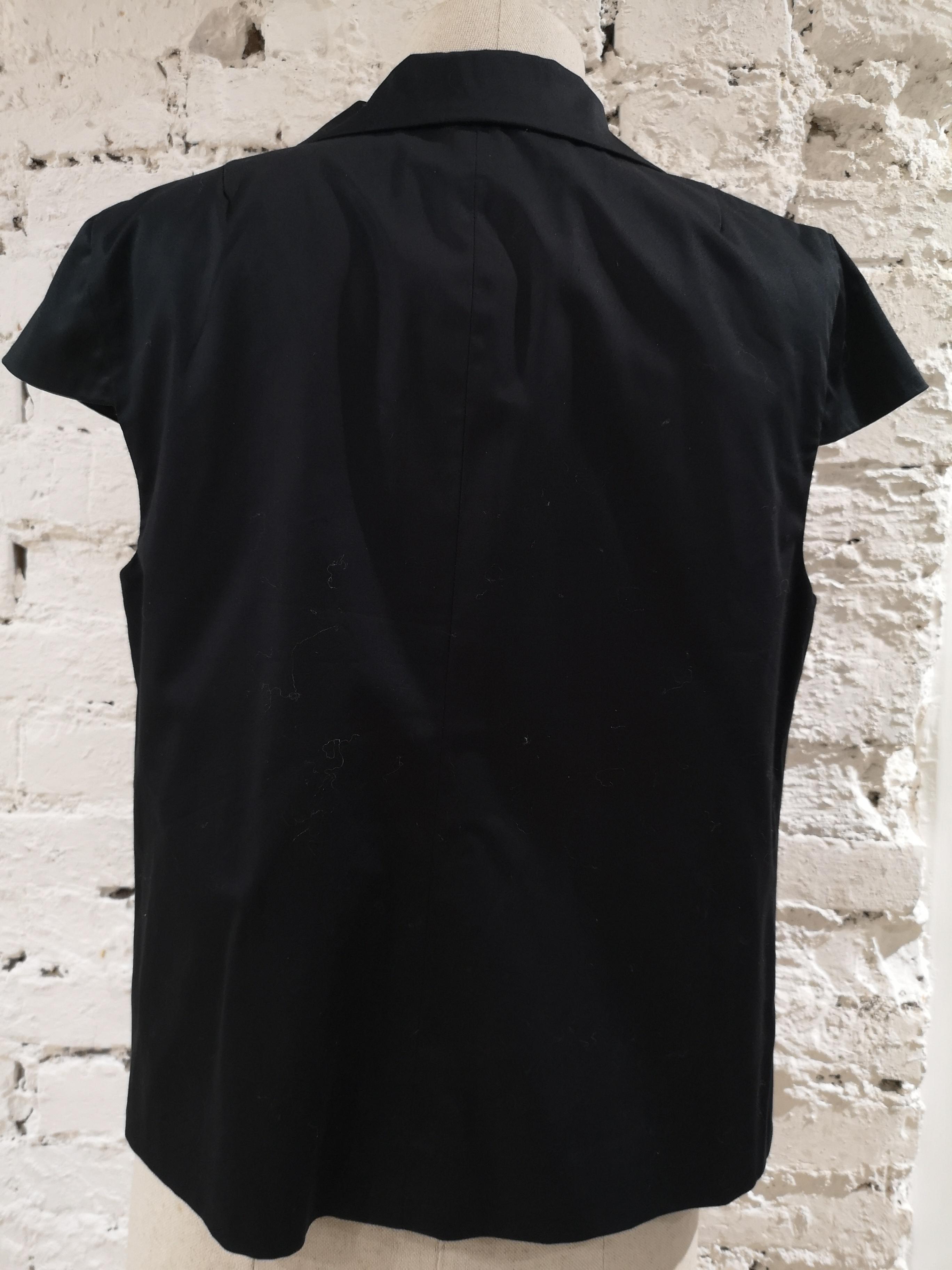 L'Autre Chose black shirt - sleeveless jacket 1