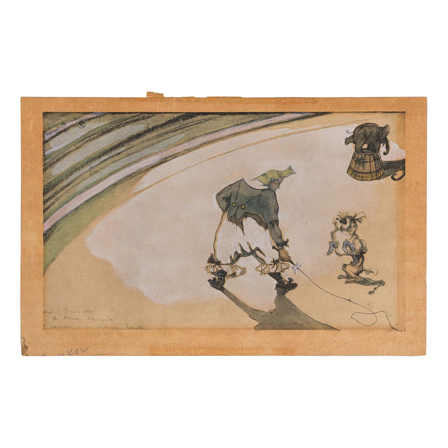 Lautrec Lithograph of a circus scene en venta