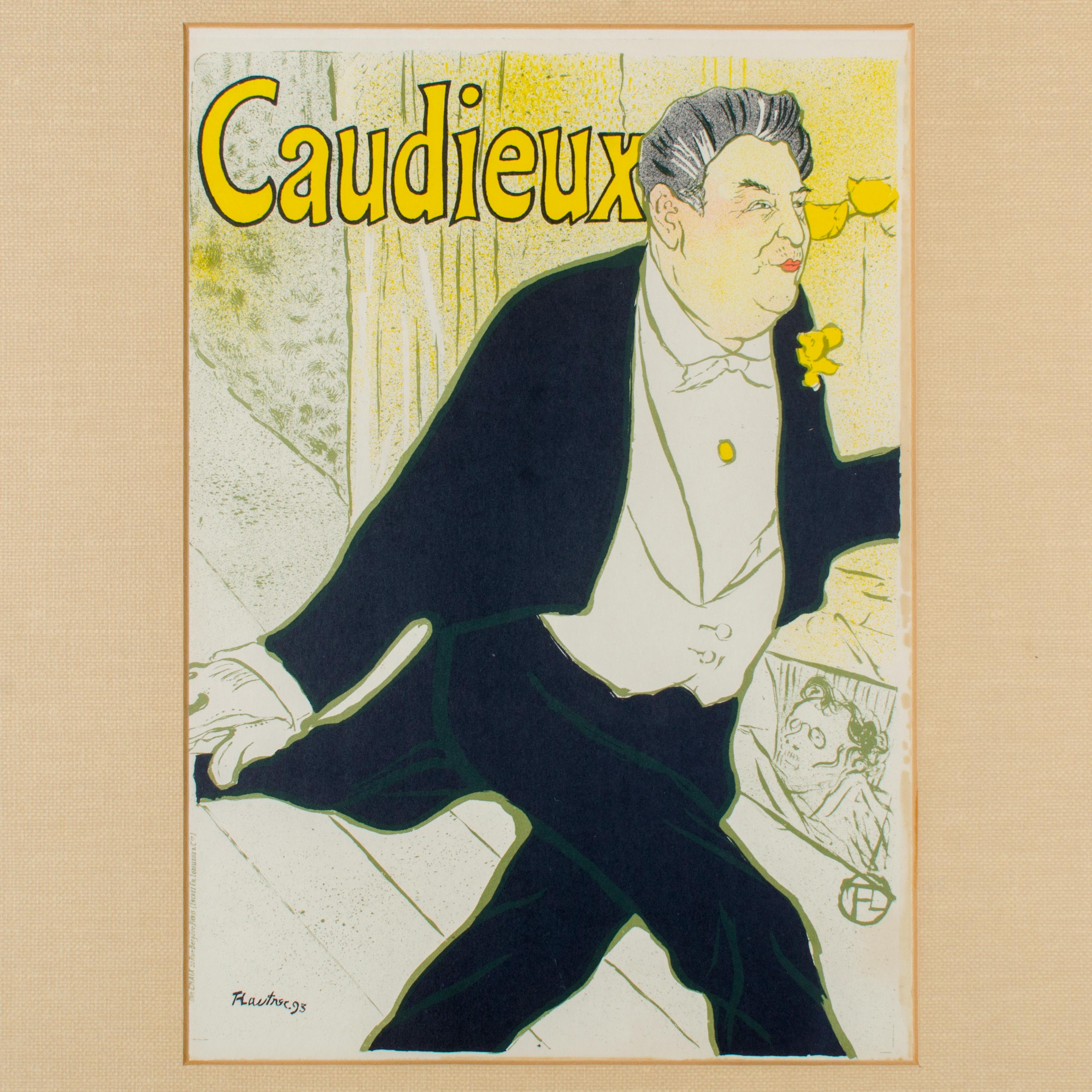 Art Nouveau Lautrec's Cadieux Lithograph Poster For Sale