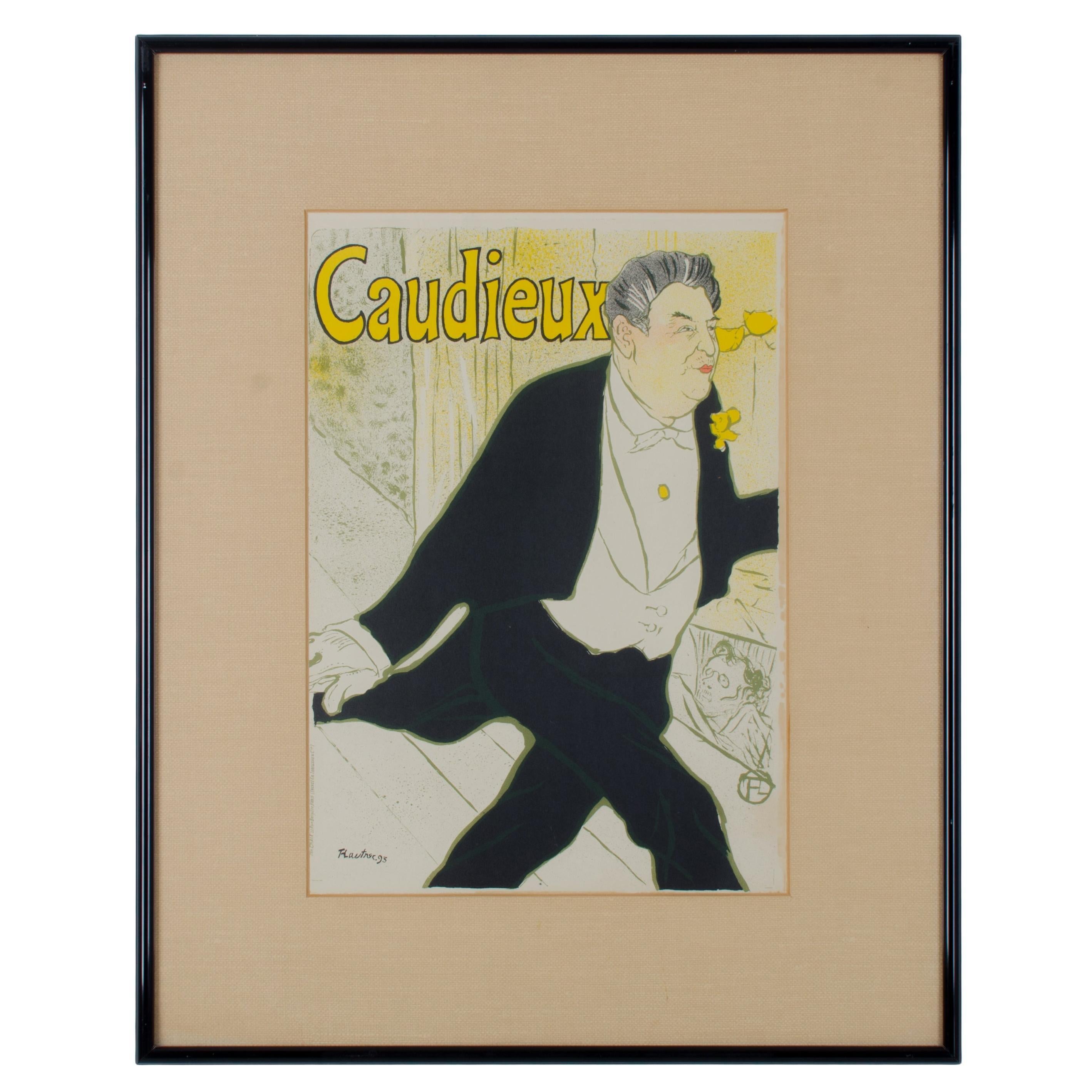 Poster litografico Cadieux di Lautrec