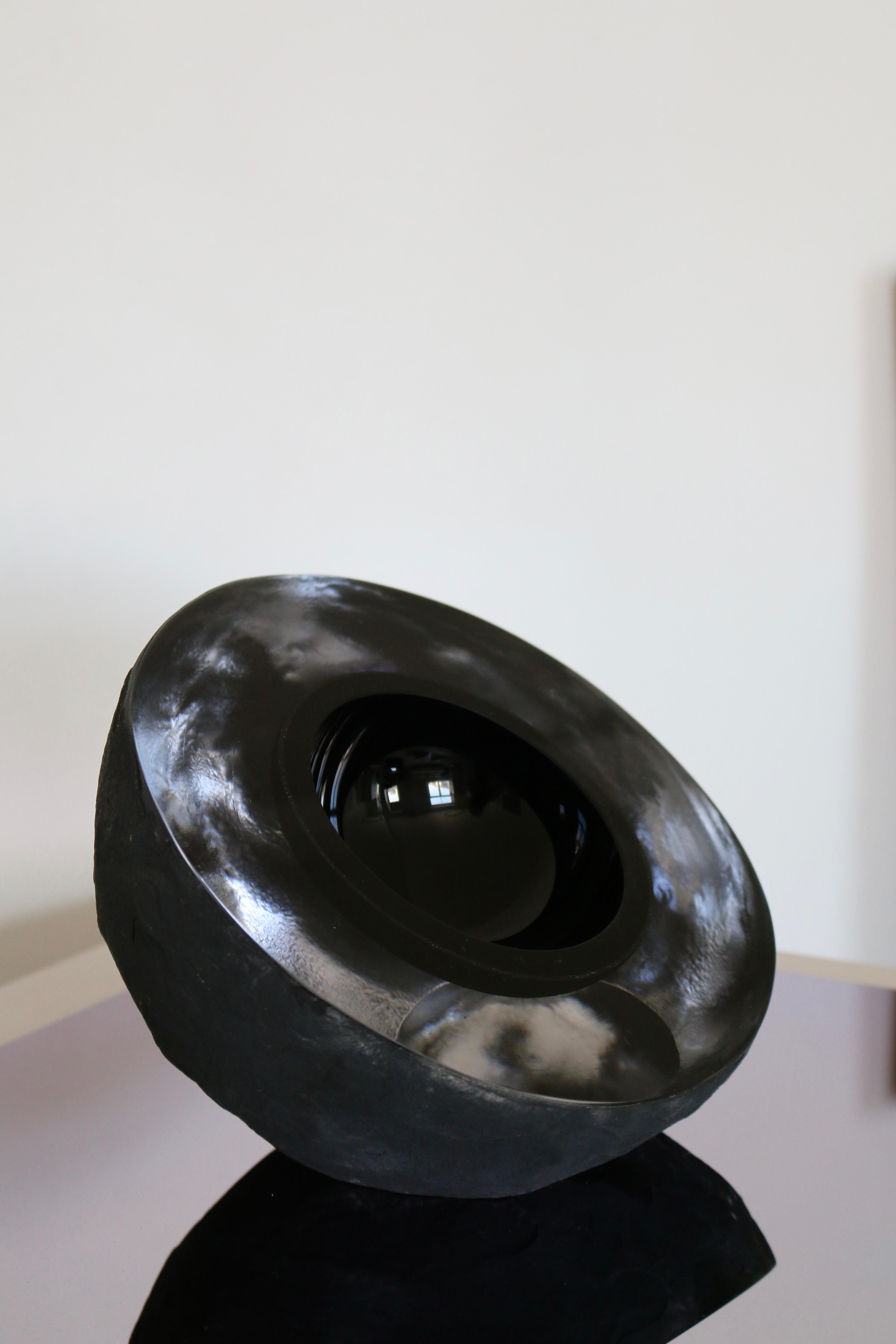  Lava Black Glass Art Object  In New Condition For Sale In Riga, LV