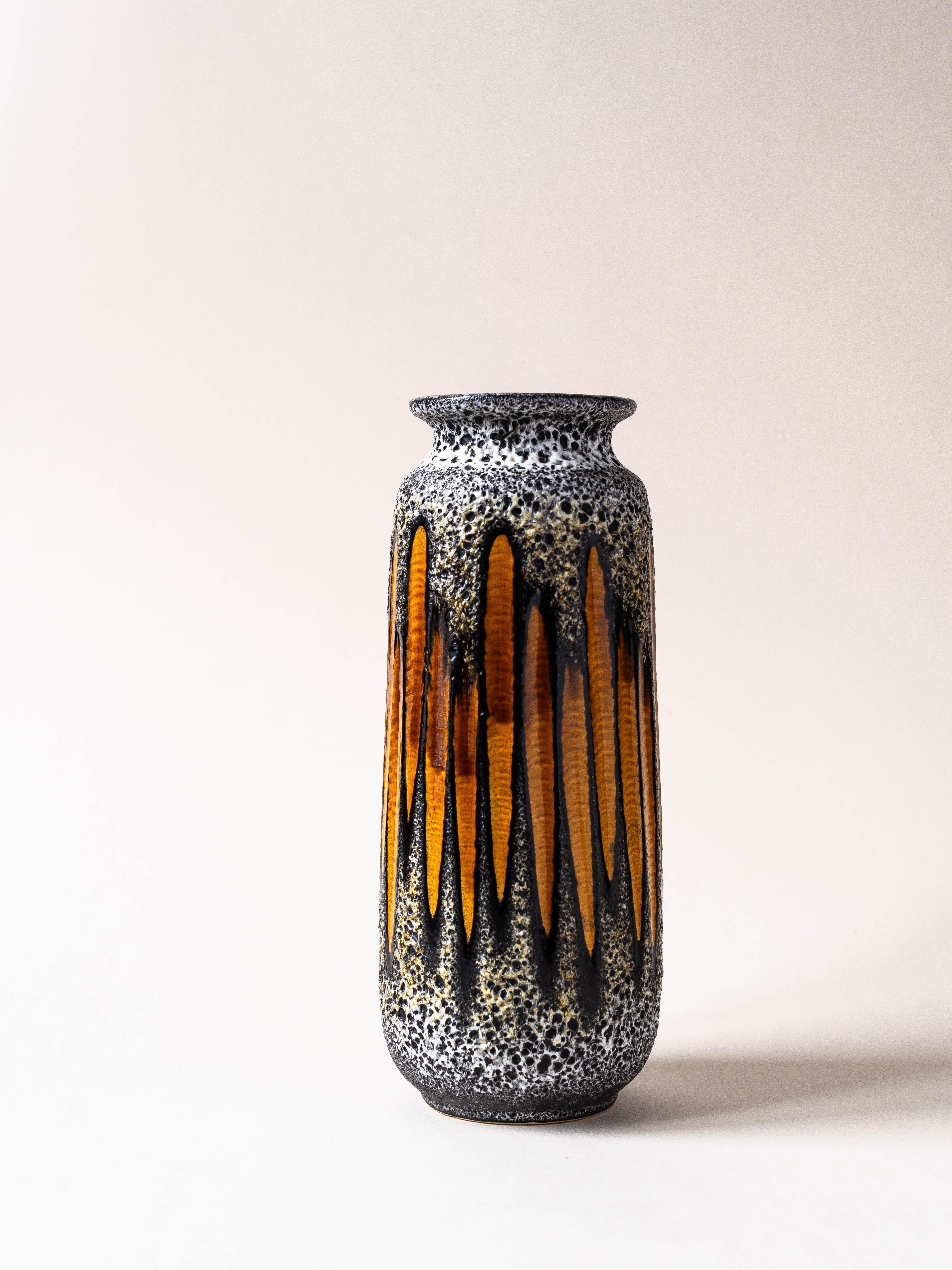 Mid-Century Modern Lava Ceramic Vase, West Germany, Circa 1970 For Sale