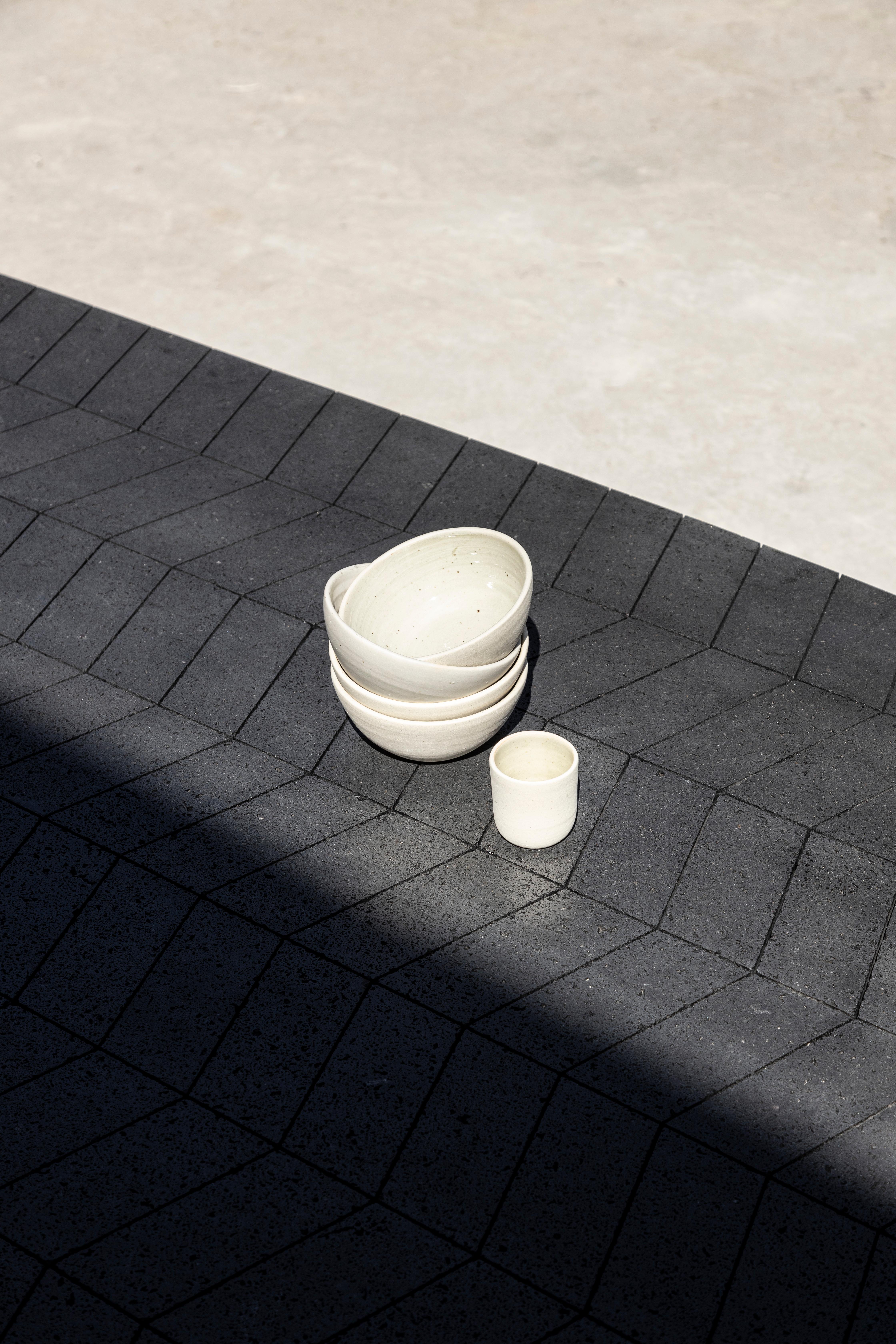 Contemporary LAVA Coffee Table, Stainless Steel and Volcanic Stone 0.6M For Sale
