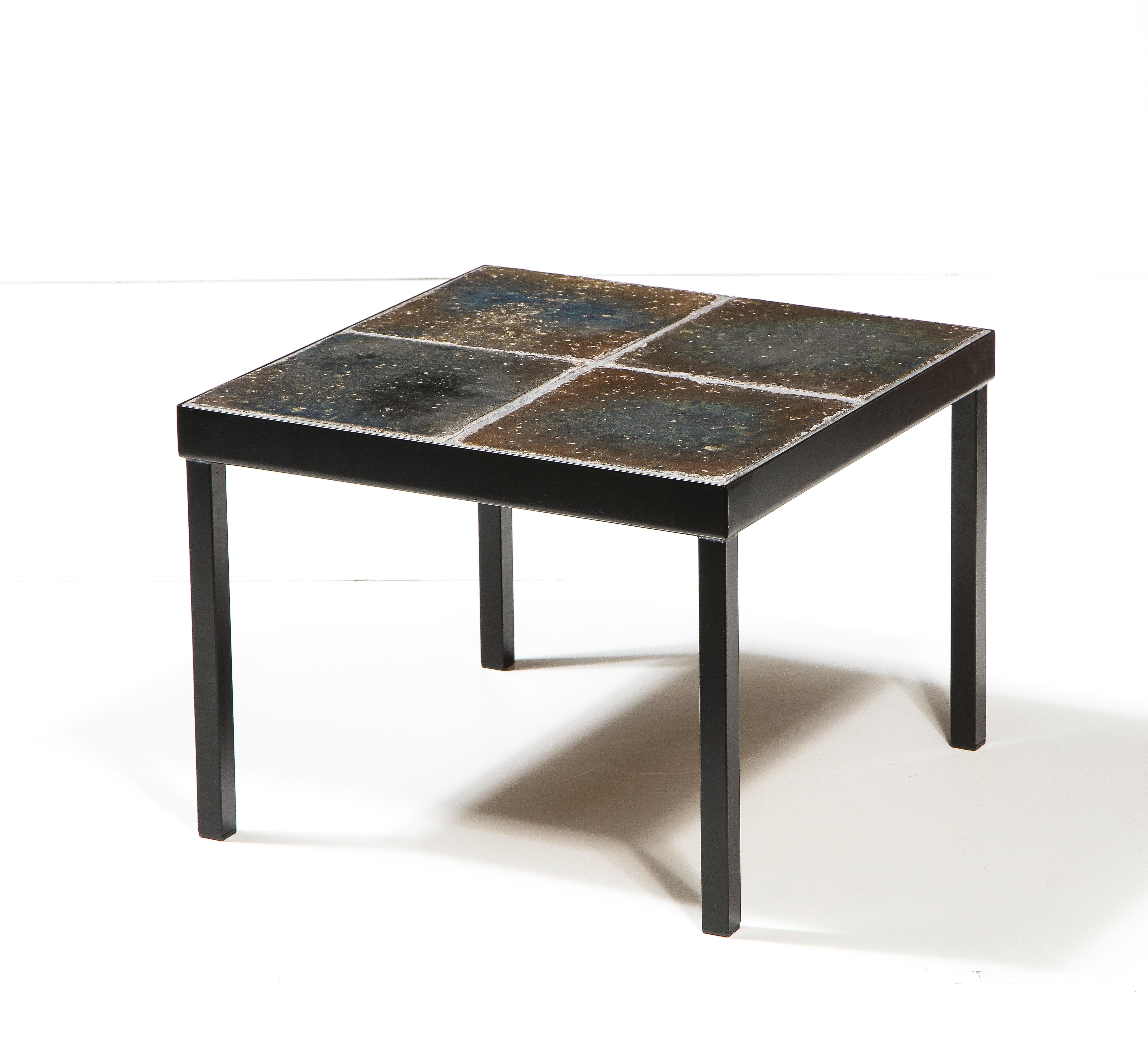 Lava Enameled Side Table, Italy, c. 1960s For Sale 1