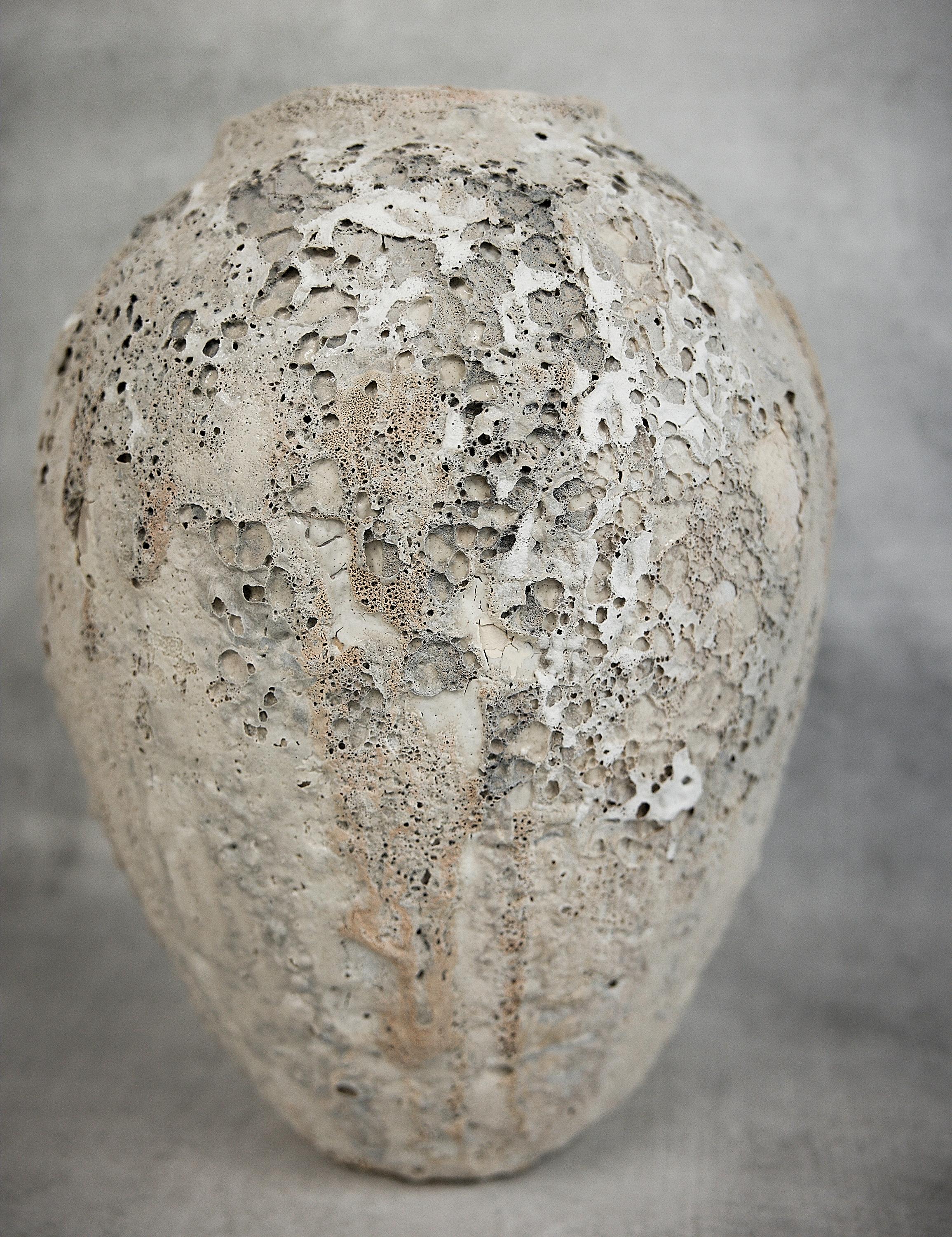 Stoneware Lava Floor Vase For Sale