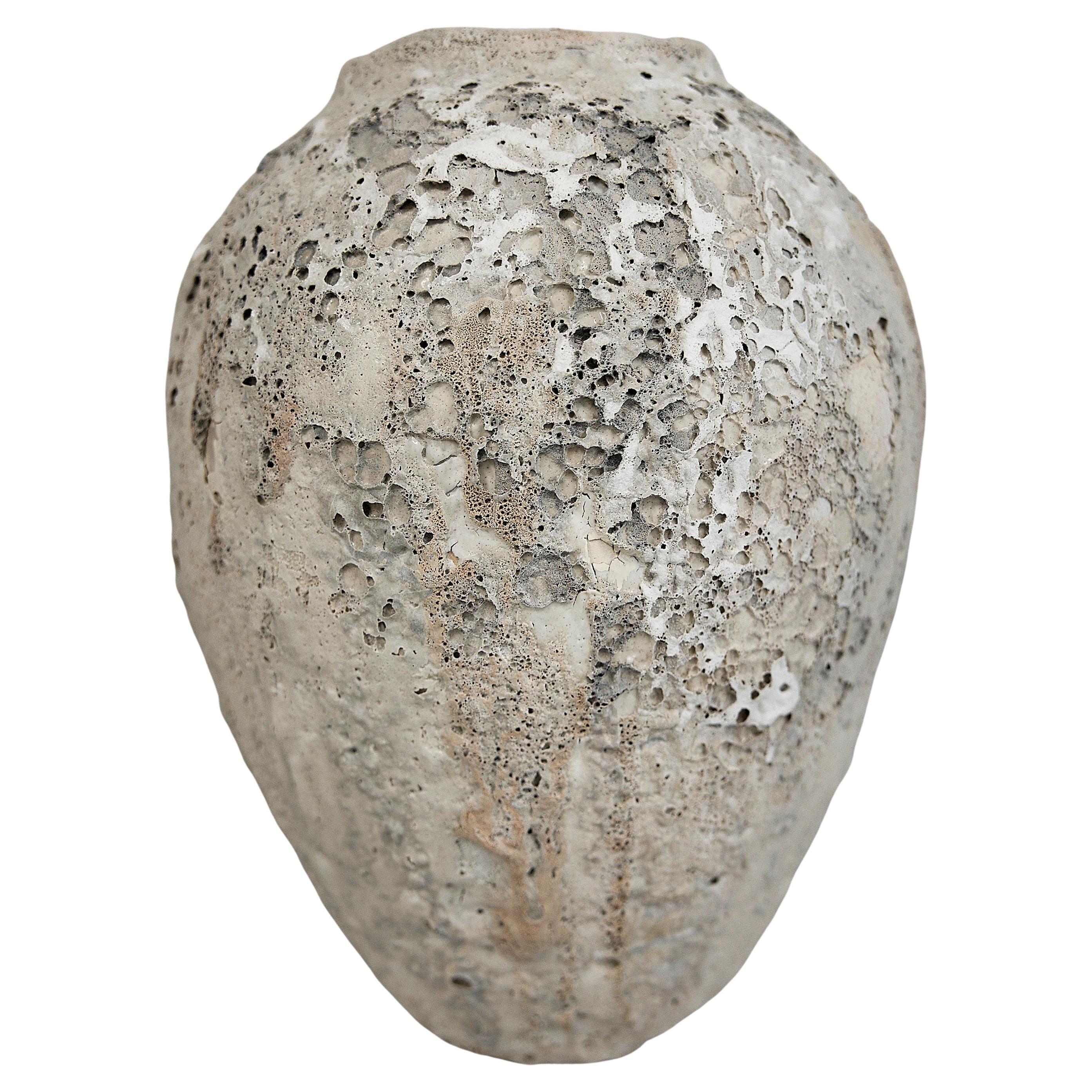 Midcentury Huge Red Lava Glazed Floor Vase For Sale at 1stDibs red