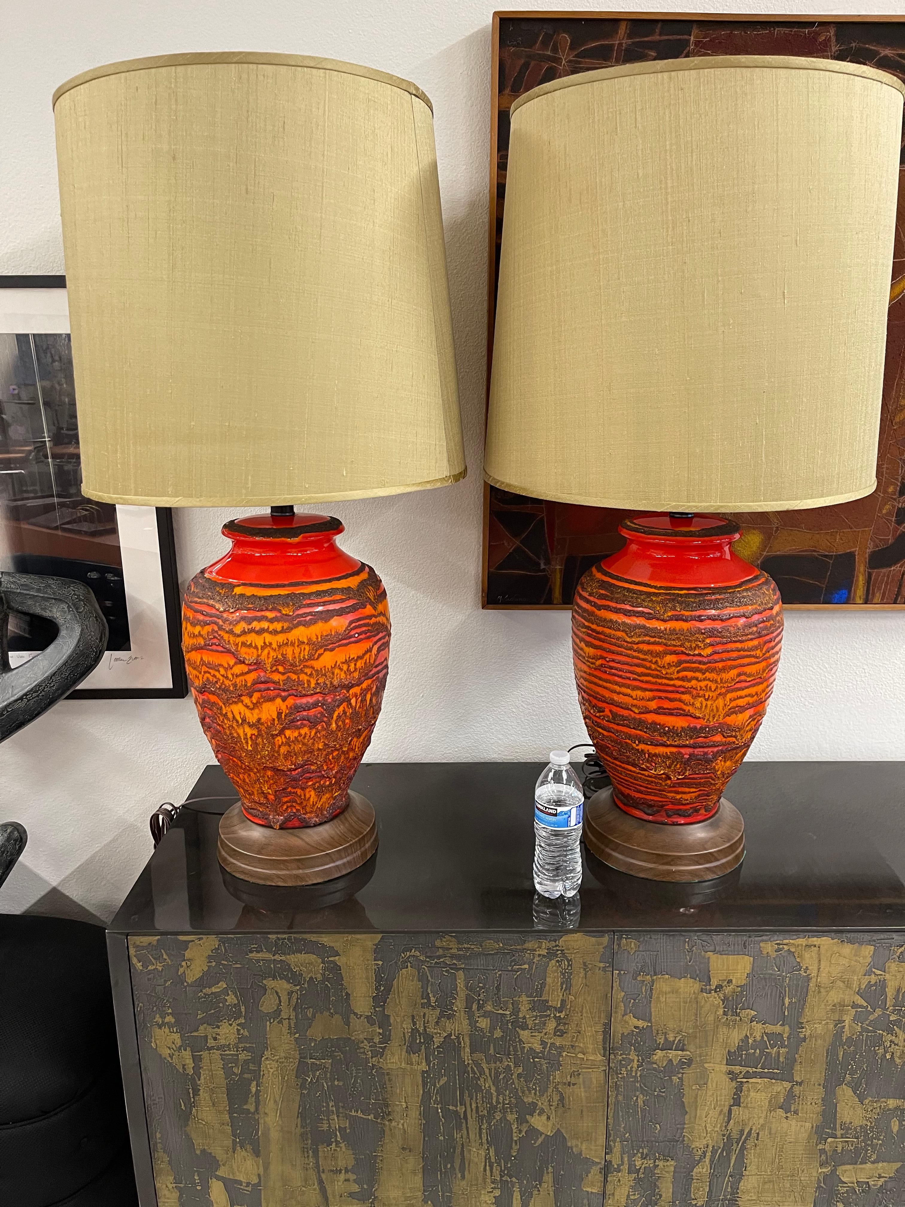 Lava Glaze Ceramic Lamps For Sale 10