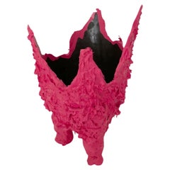 "Lava L" Pink Vase in Resin by Gaetano Pesce, Fish Design circa 1995