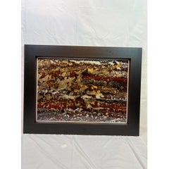 “Lava Love II” Contemporary Art – Wood Frame Detail