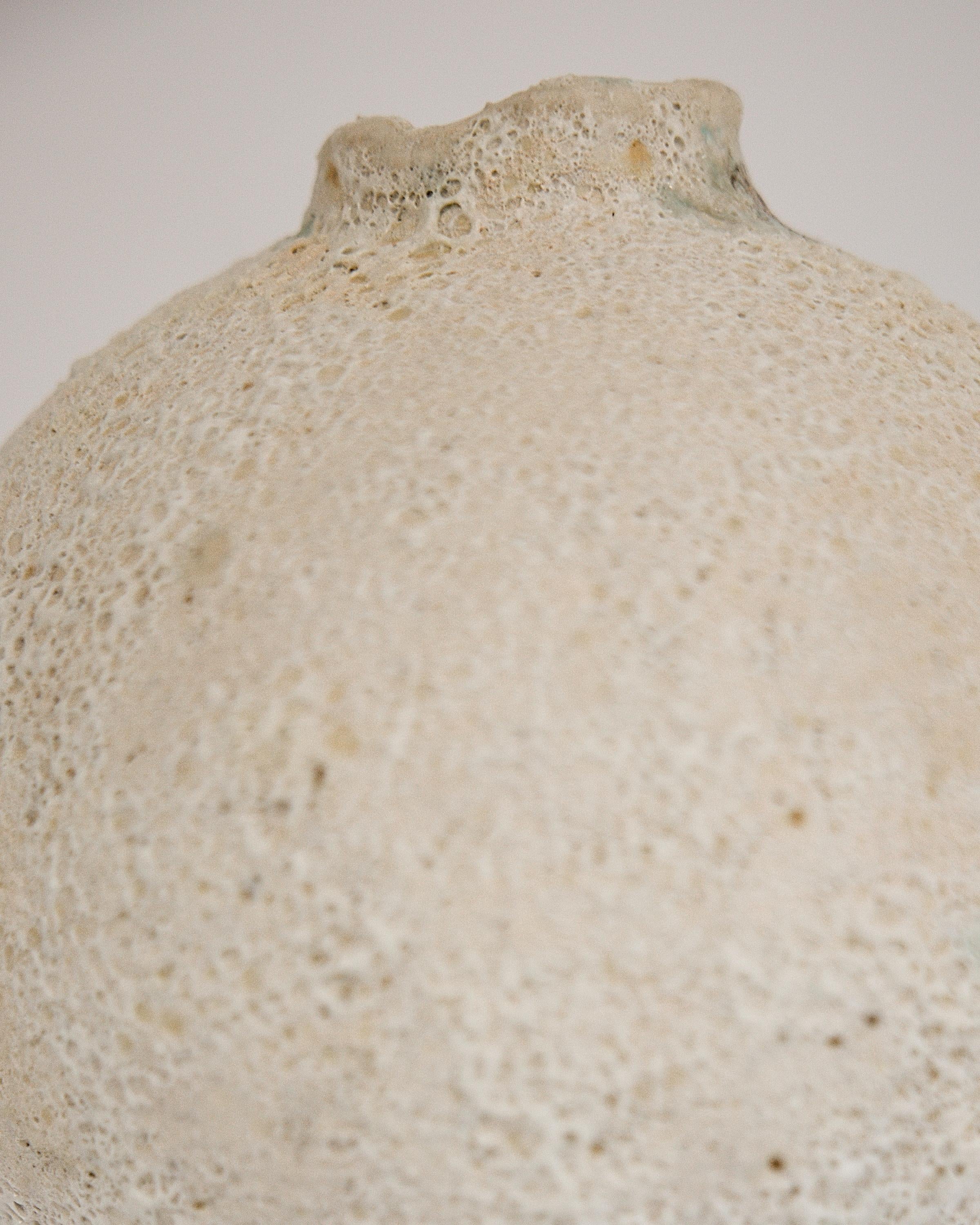 Stoneware Lava Lustre Handmade Volcanic Vase For Sale