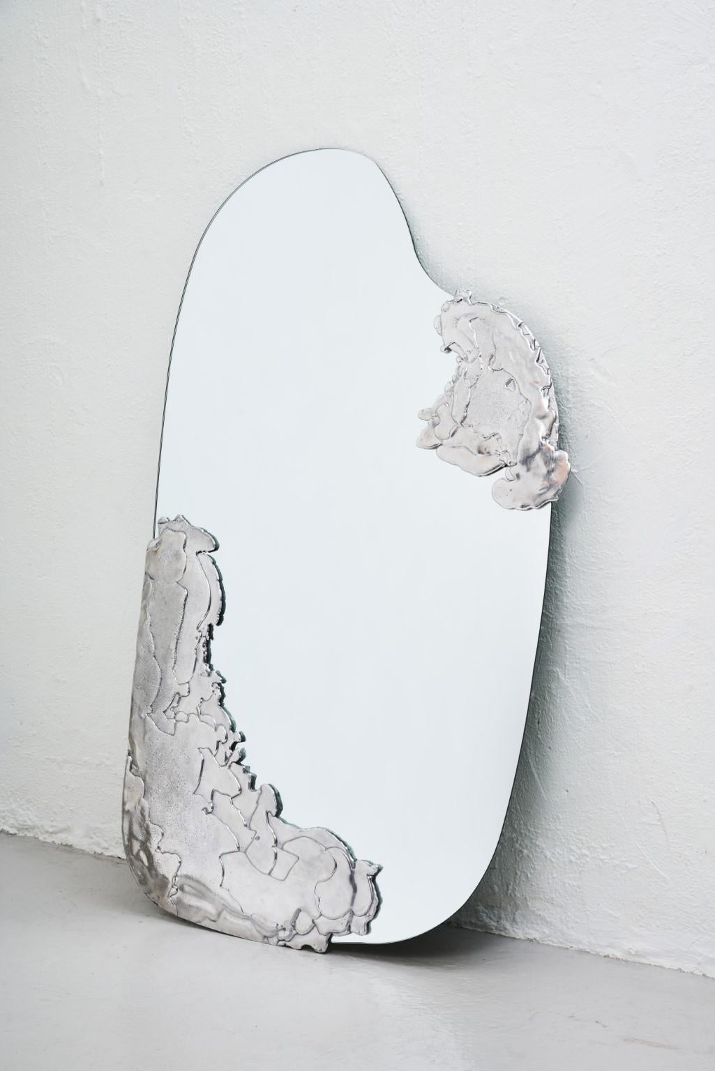 Danish Lava Mirror by Andredottir & Bobek For Sale