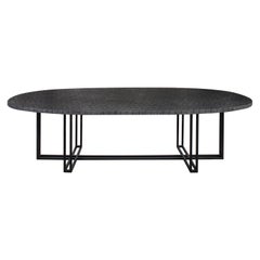 LAVA Oval Table, Volcanic Stone and Stainless Steel 3.3M