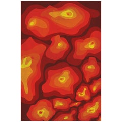 Lava rot Bereich Teppich handgetufteten Wolle und botanische Seide von Rug'Society