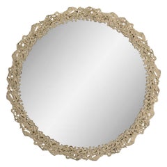 Miroir rond en lave