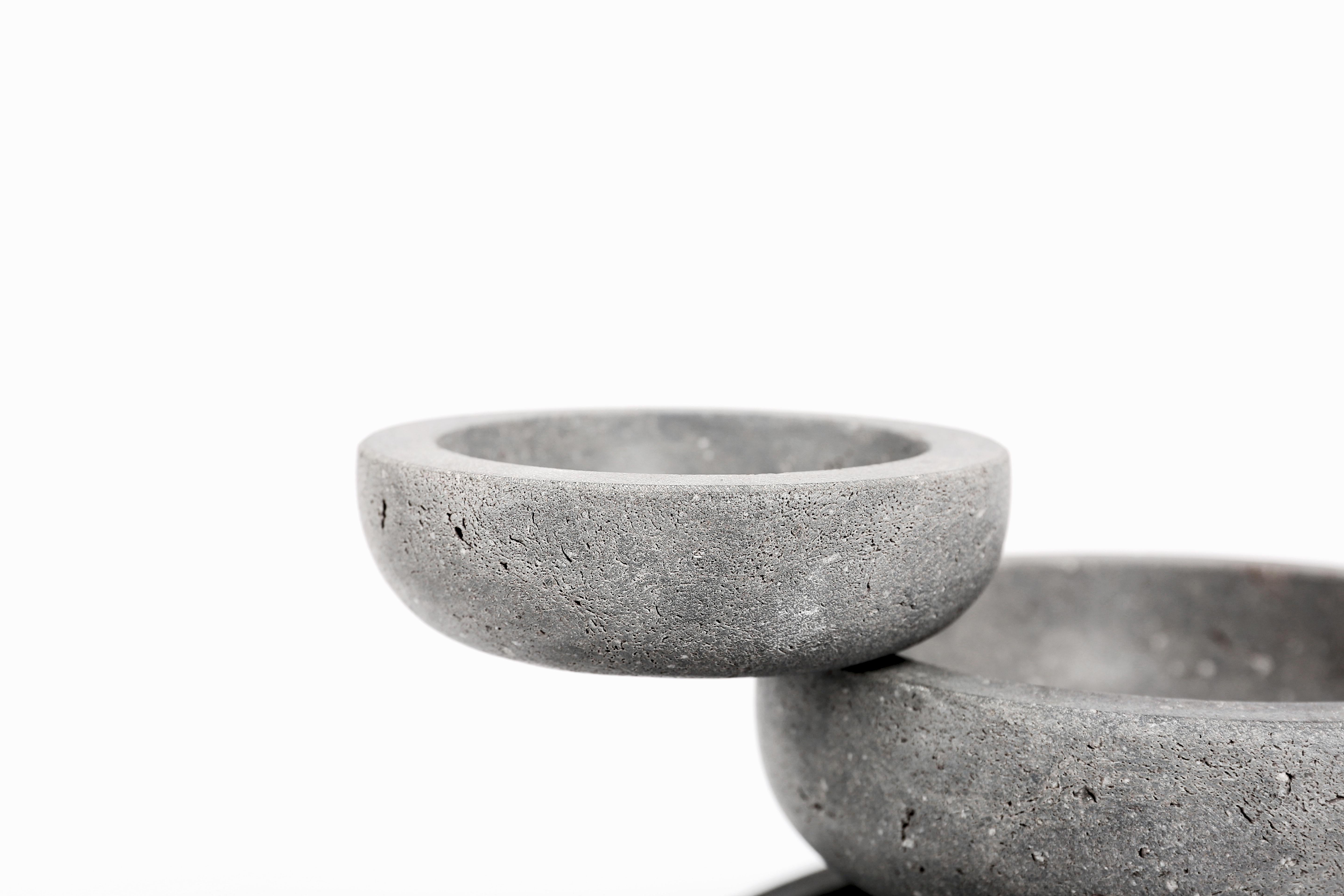 Mexican Balancing Stone Sculptural Bowl from the Balance Collection by Joel Escalona