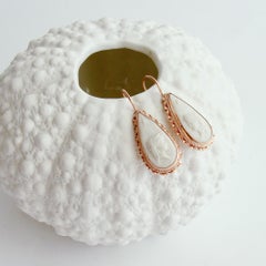Lava Stone Intaglio/Cameo Earrings Rose Gold Vermeil, Gaeta Earrings