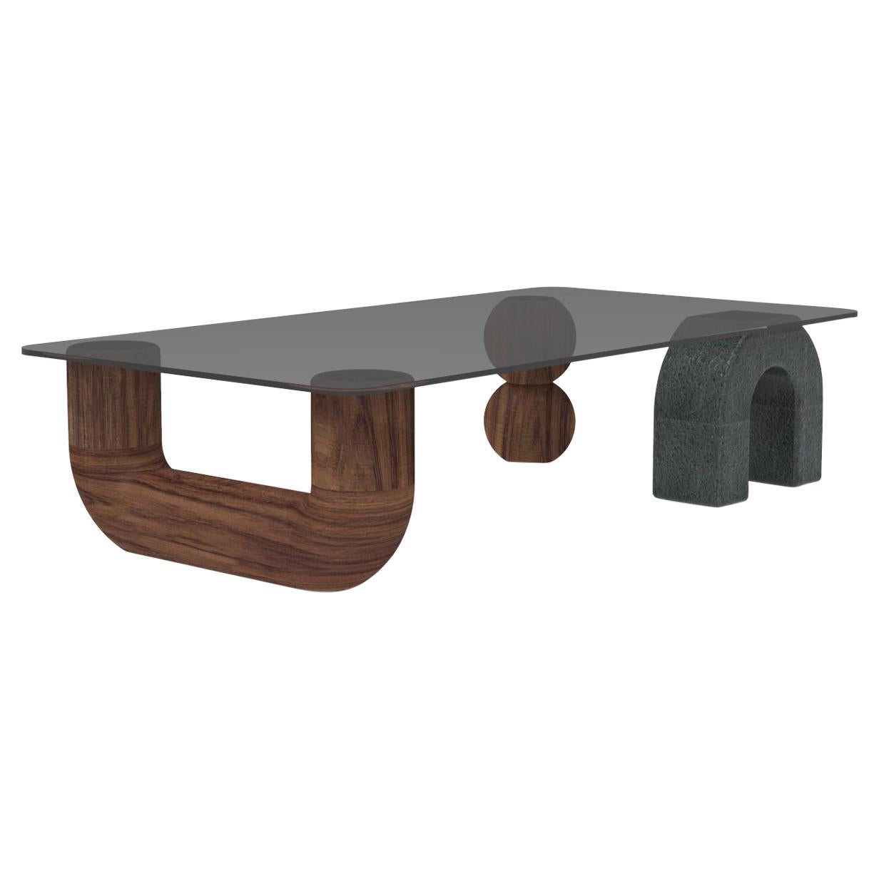 Lava Stone Rosedal Coffee Table, Modern Mexican Design