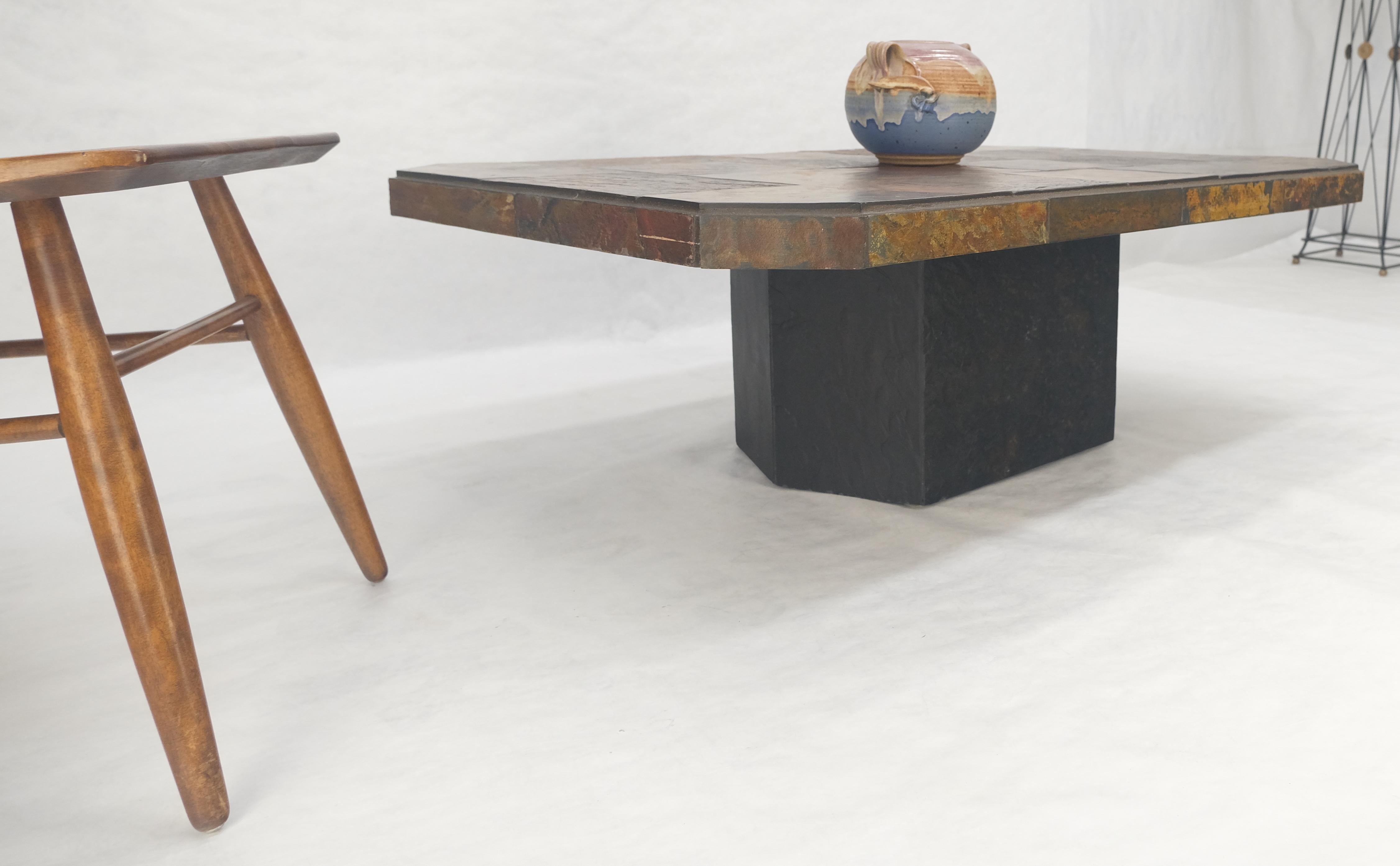 Lava Tile 32x48 Compact Studio Made Mid Century Modern Coffee Table MINT en vente 4