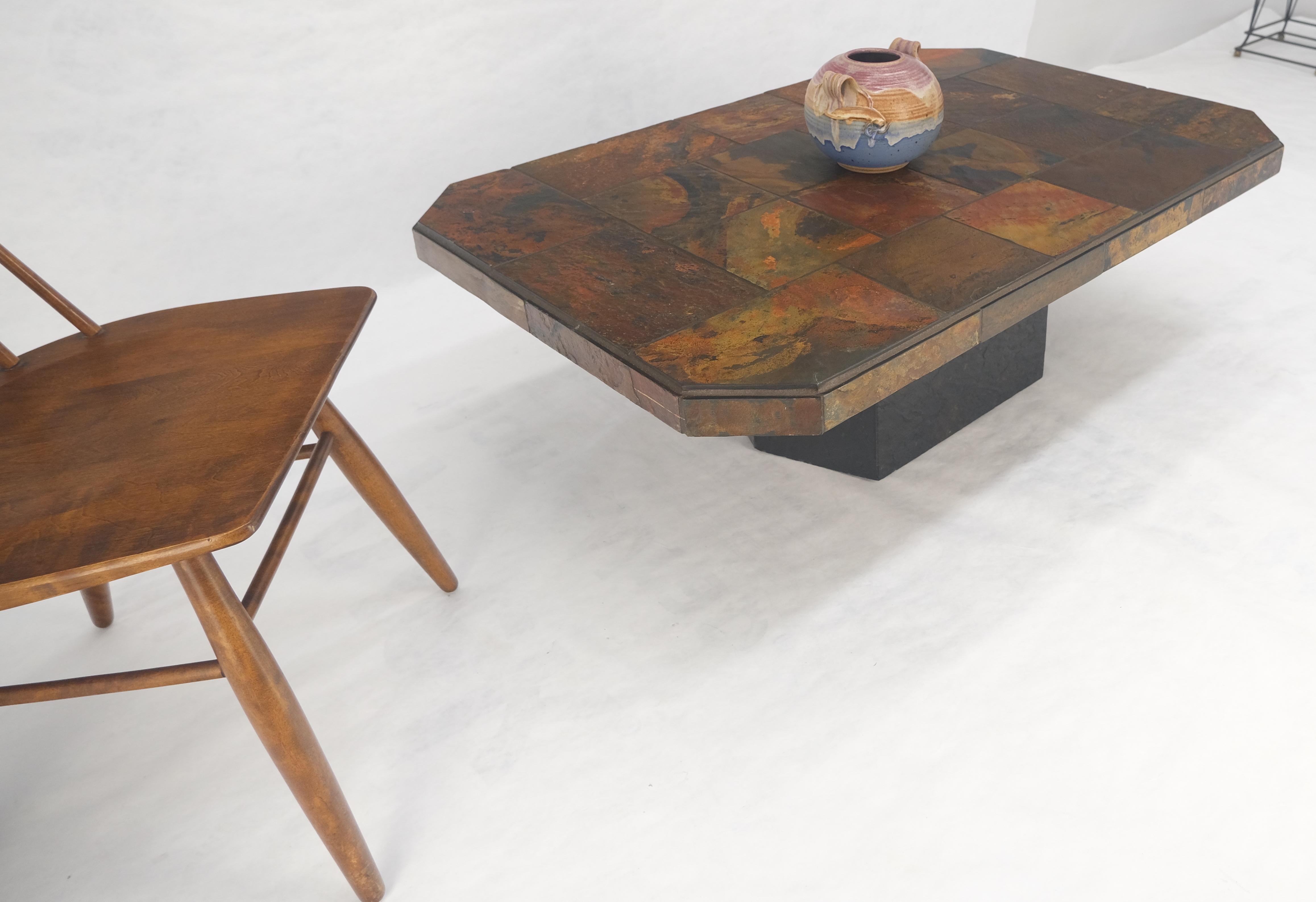 Lava Tile 32x48 Compact Studio Made Mid Century Modern Coffee Table MINT en vente 5