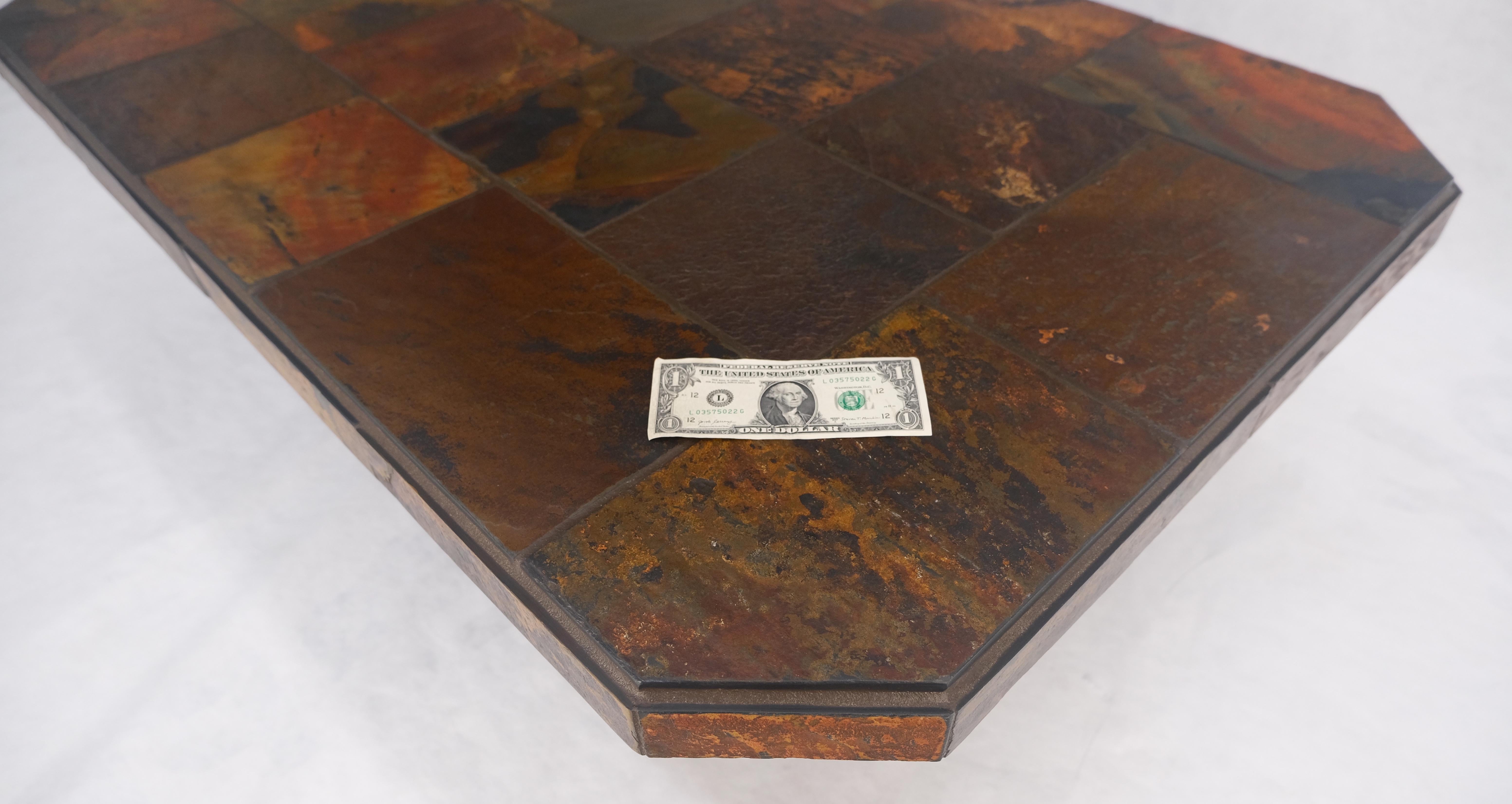 Lava Tile 32x48 Compact Studio Made Mid Century Modern Coffee Table MINT en vente 6