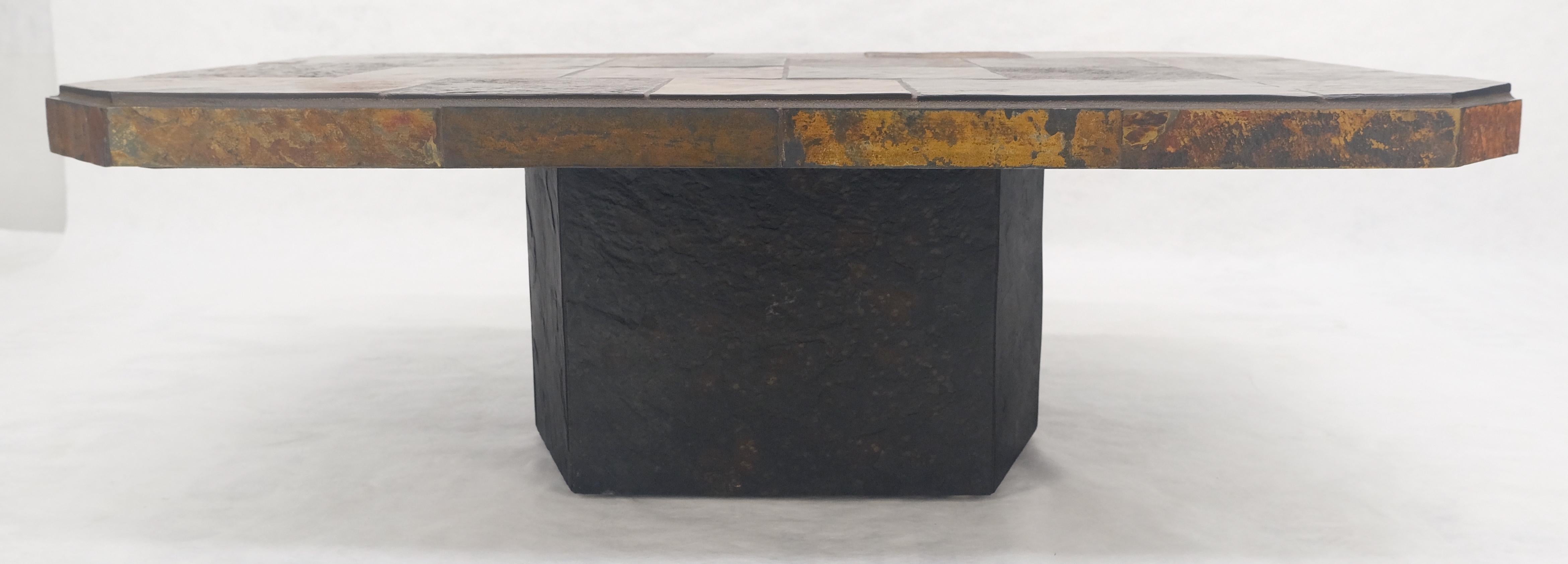 Américain Lava Tile 32x48 Compact Studio Made Mid Century Modern Coffee Table MINT en vente