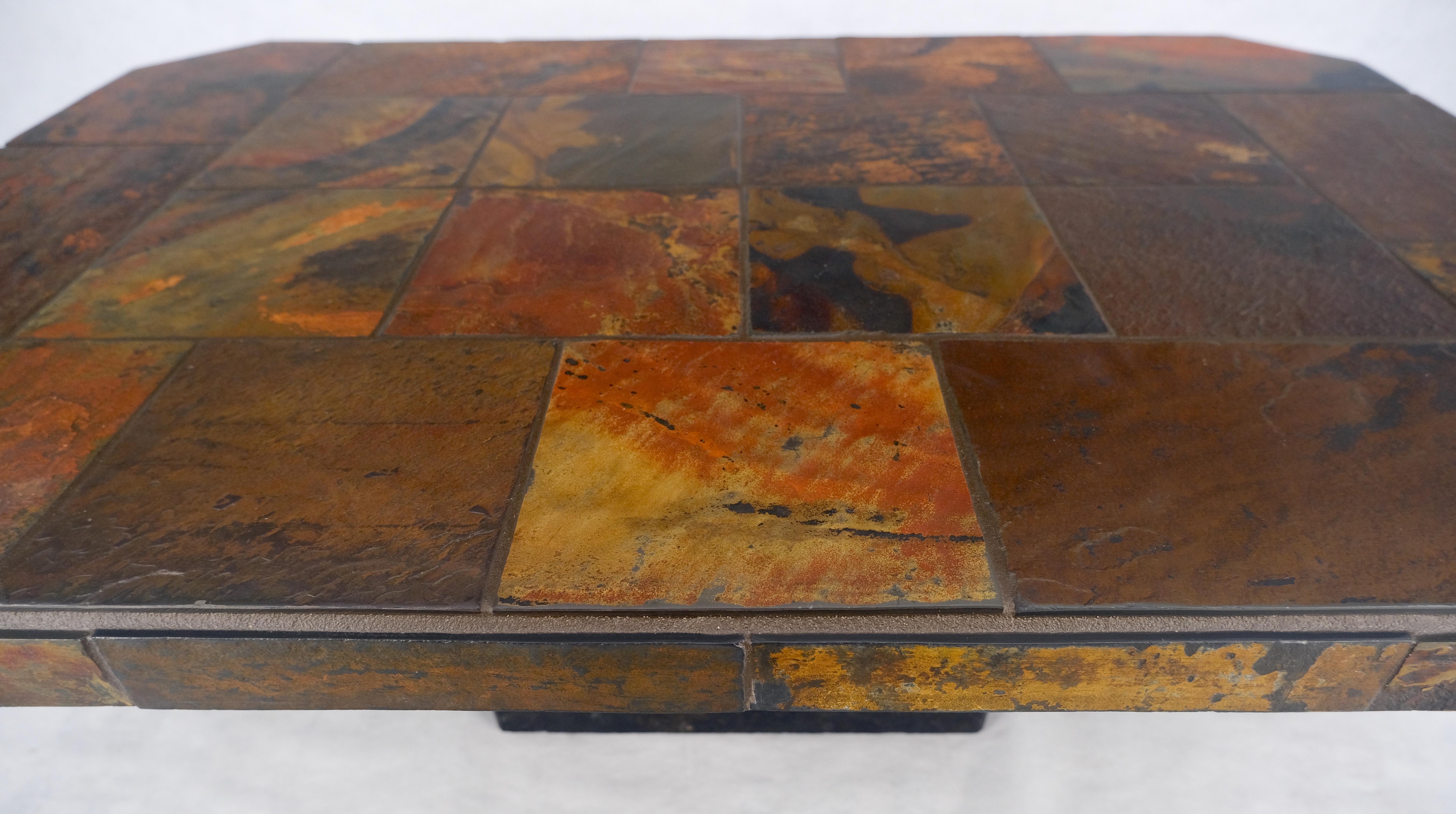 20ième siècle Lava Tile 32x48 Compact Studio Made Mid Century Modern Coffee Table MINT en vente