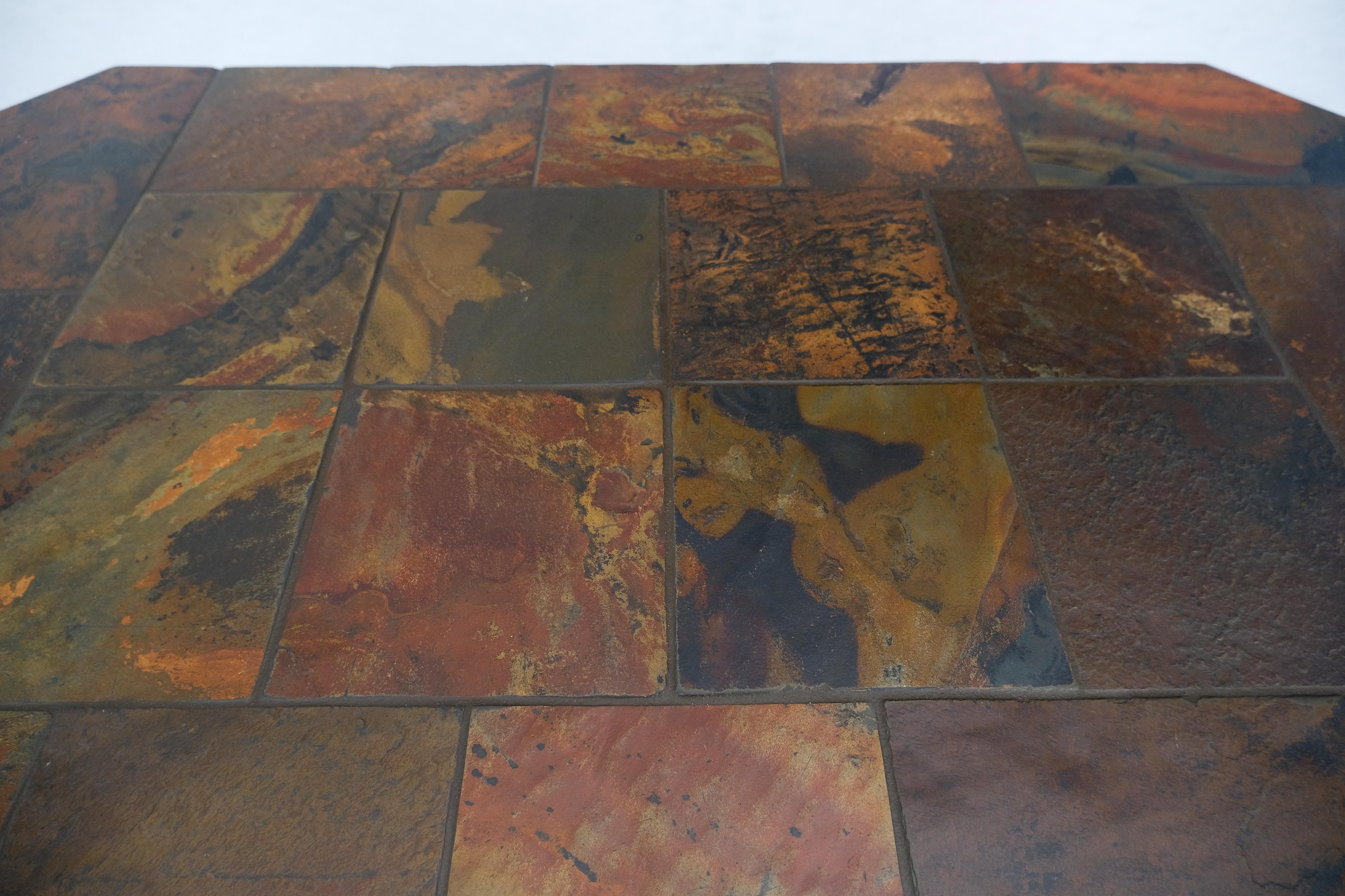 Pierre Lava Tile 32x48 Compact Studio Made Mid Century Modern Coffee Table MINT en vente