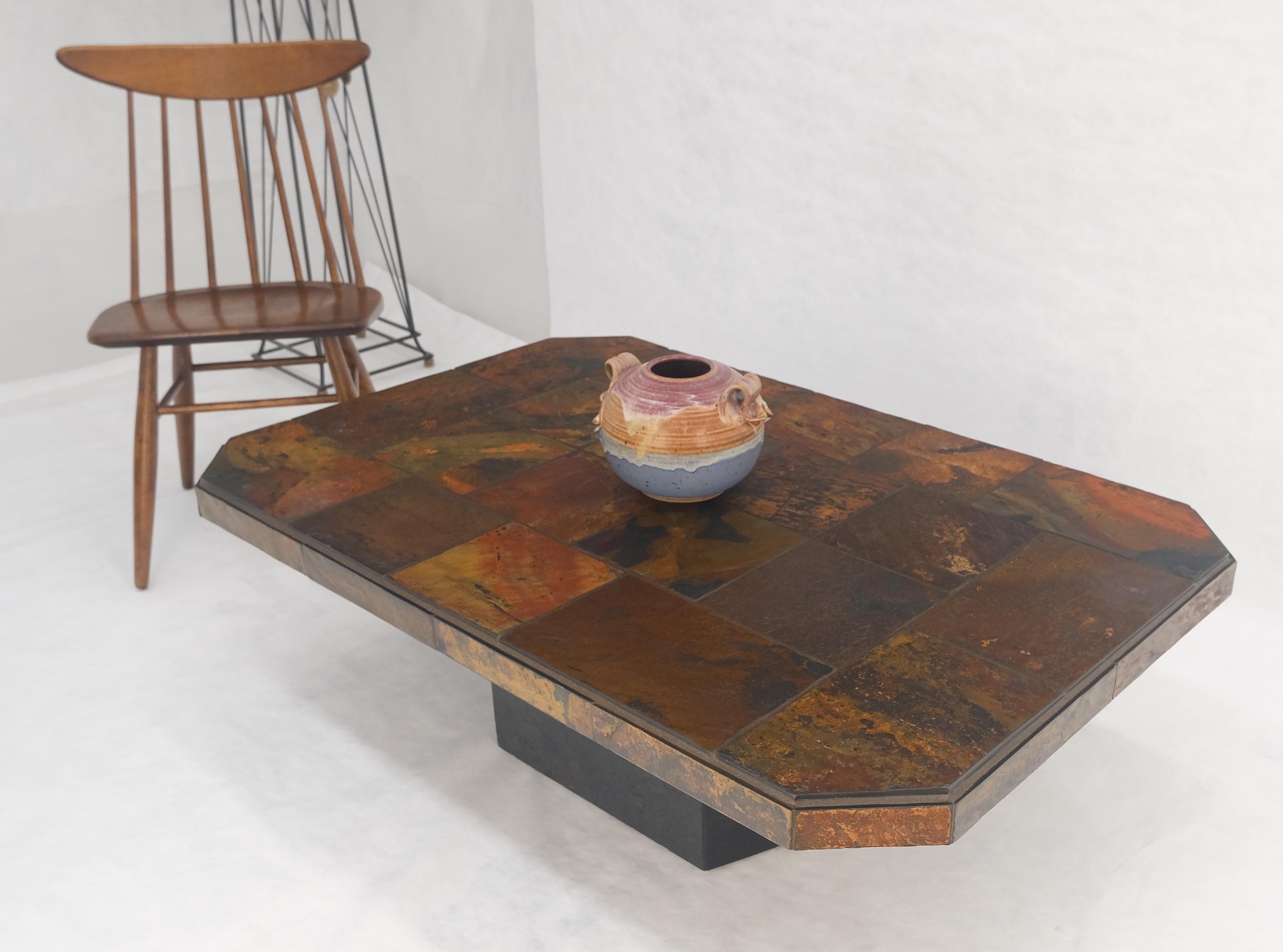 Lava Tile 32x48 Compact Studio Made Mid Century Modern Coffee Table MINT en vente 3