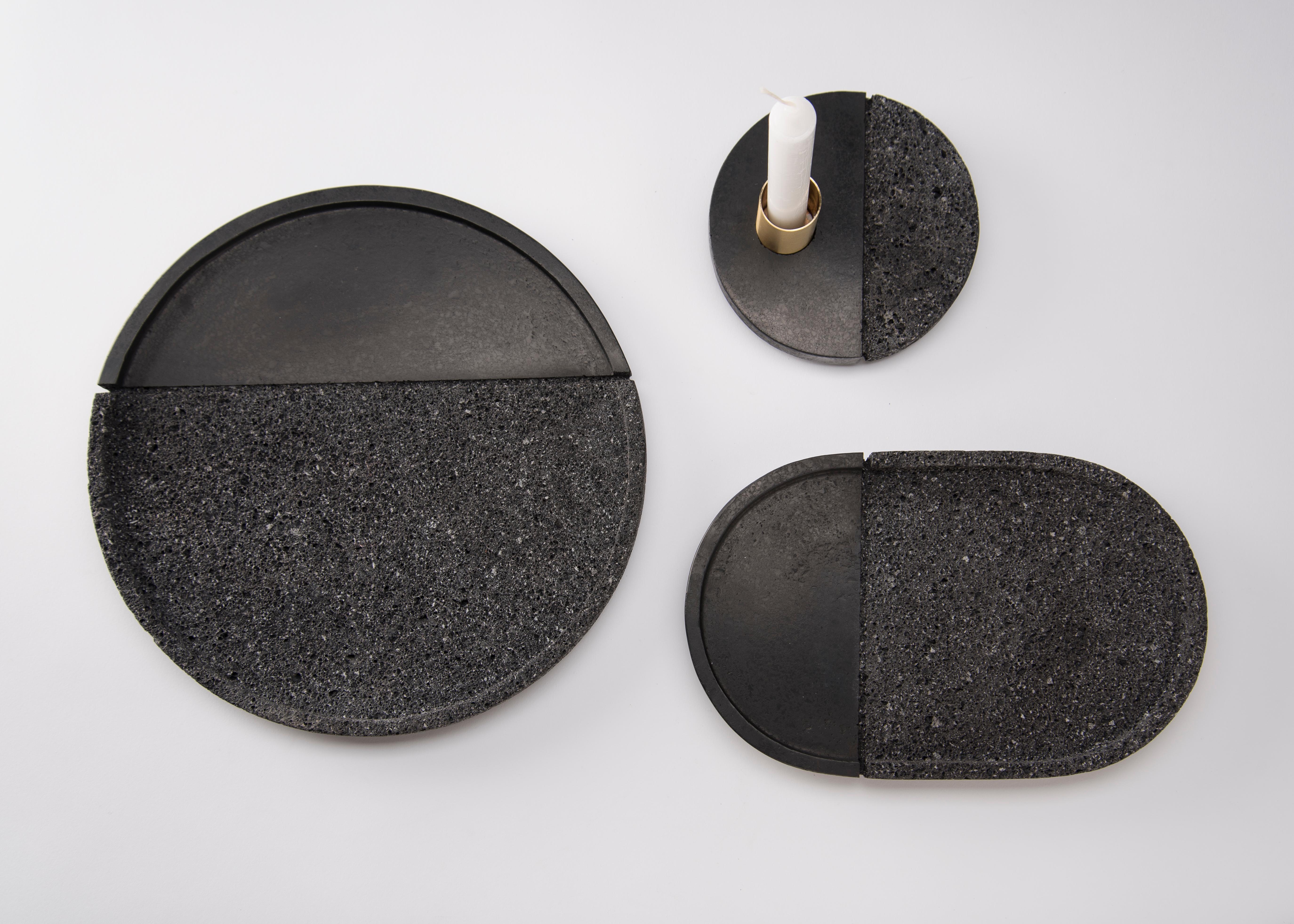 Mexican Lava Trays Set, Volcanic Stone For Sale