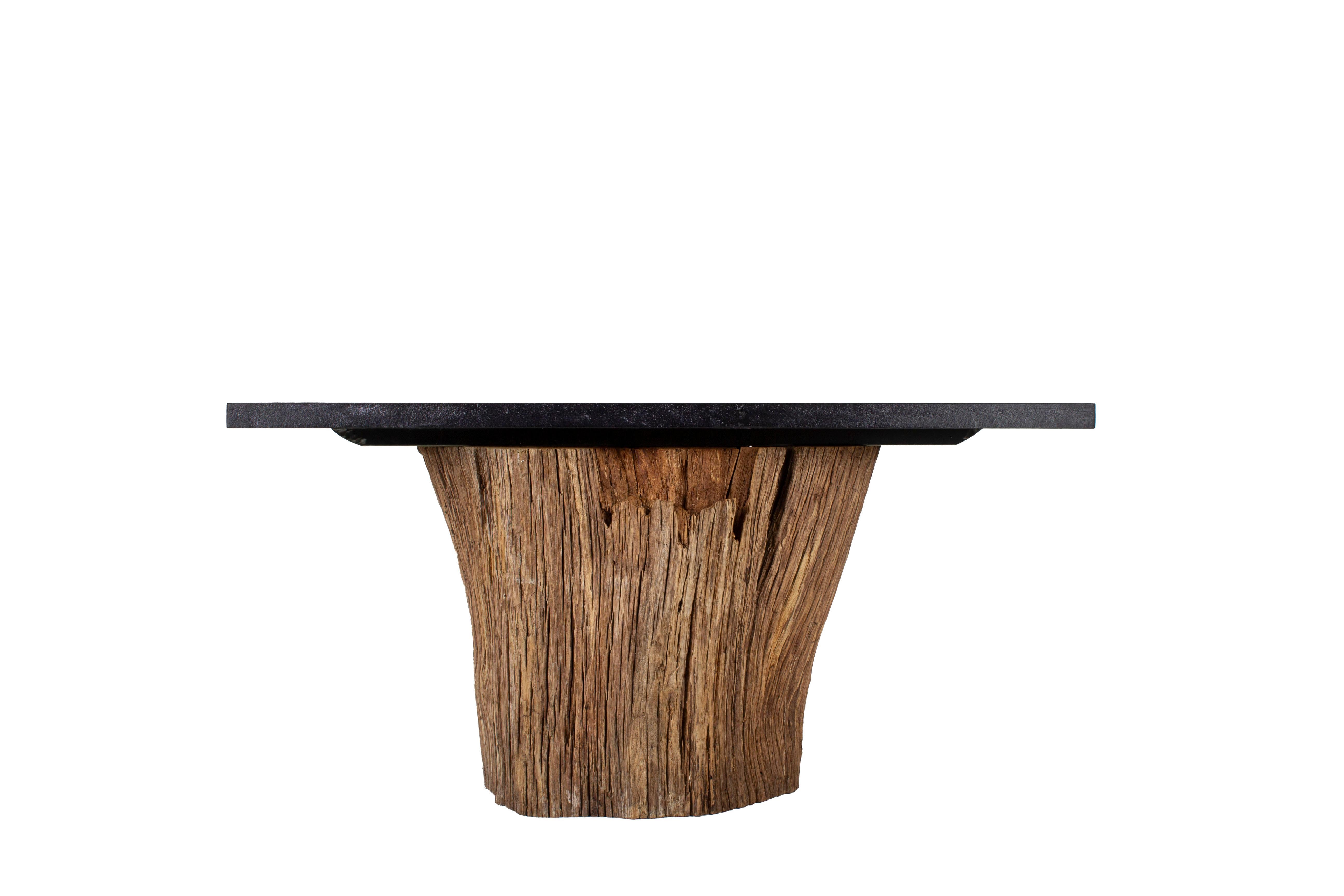 Organic form console table in weathered cedar from Bass farm, Eastern North
Carolina. I chose this log for it’s implied motion found in the subtle twisting of the log.

A fallen tree harvested from the low land creek area of the farm populated