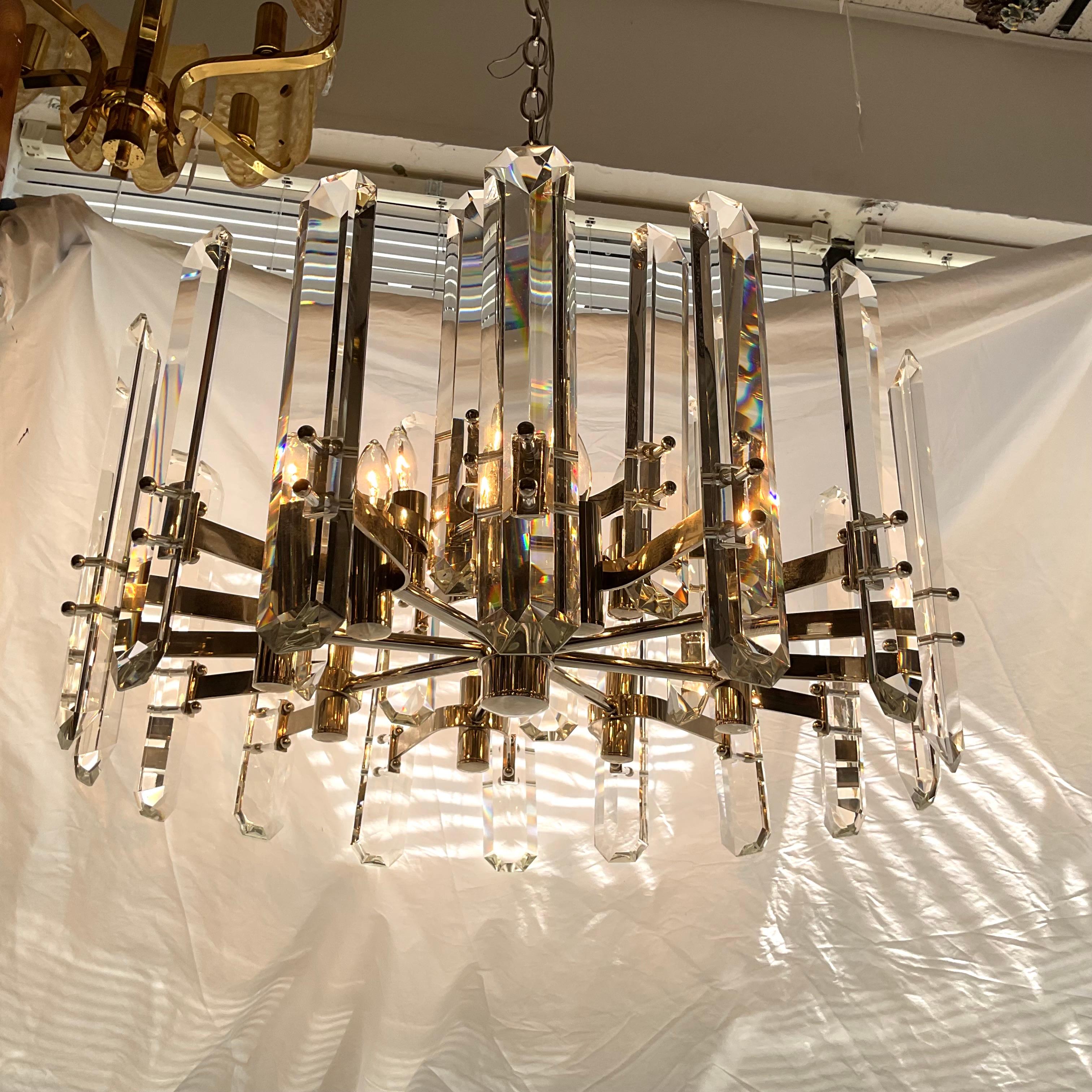 Lámpara moderna de cristal facetado LaVan Italiano en venta