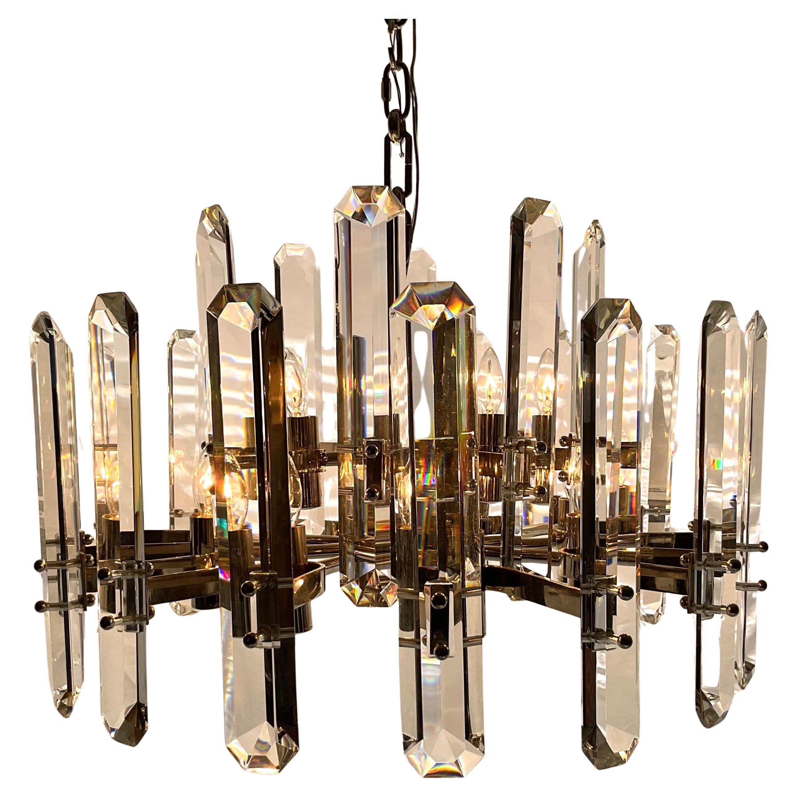 Lustre moderne en cristal facetté LaVan