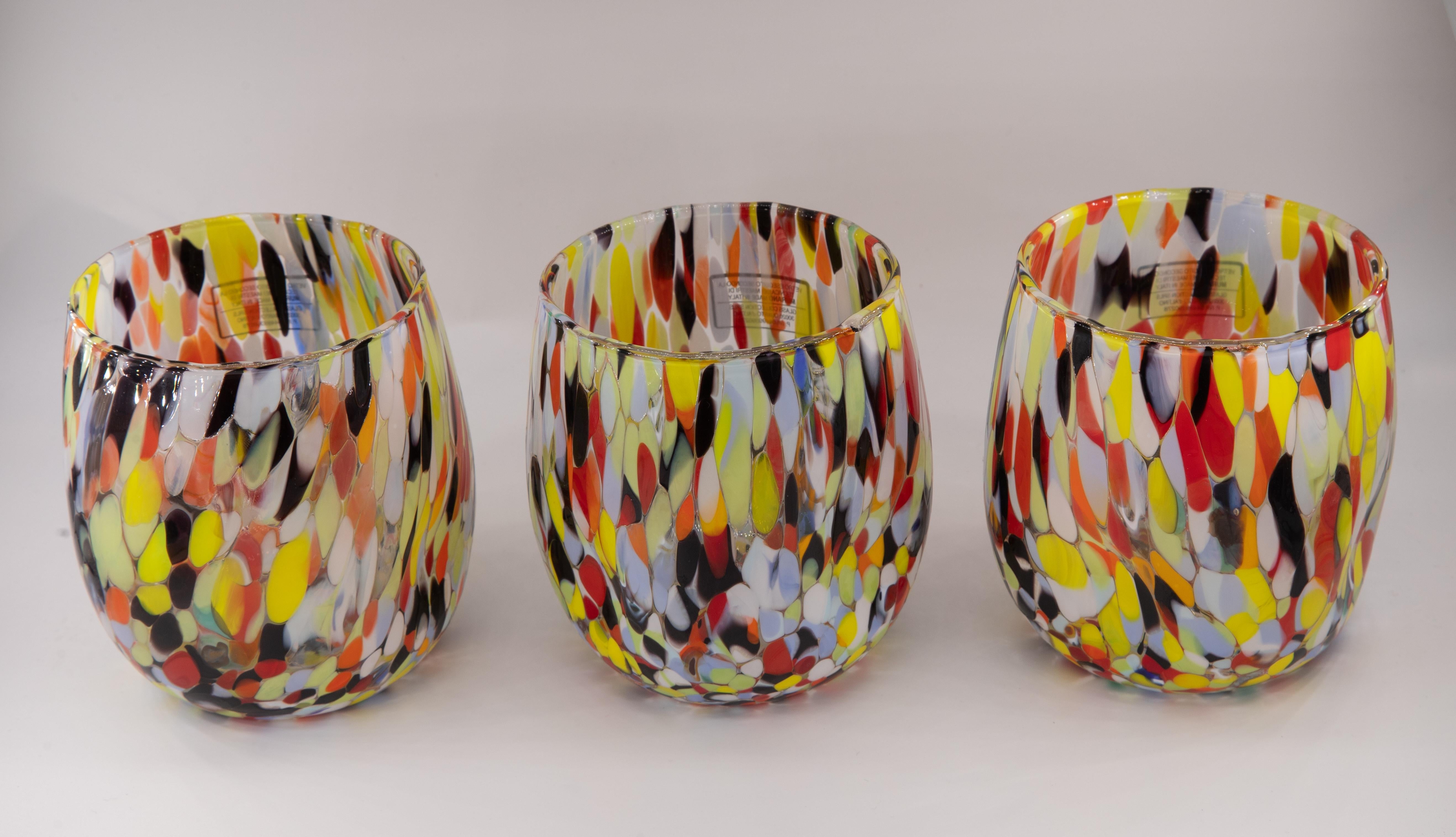 L'Avana , Set di 6 Bicchieri di Murano Colore 
